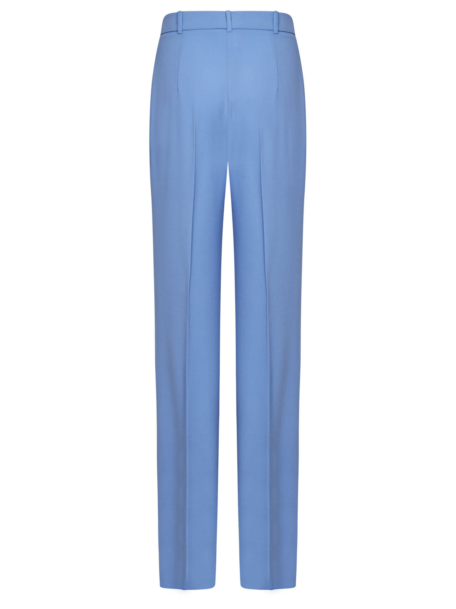 Max Mara Agami Wool Trousers In Sky Blue | ModeSens