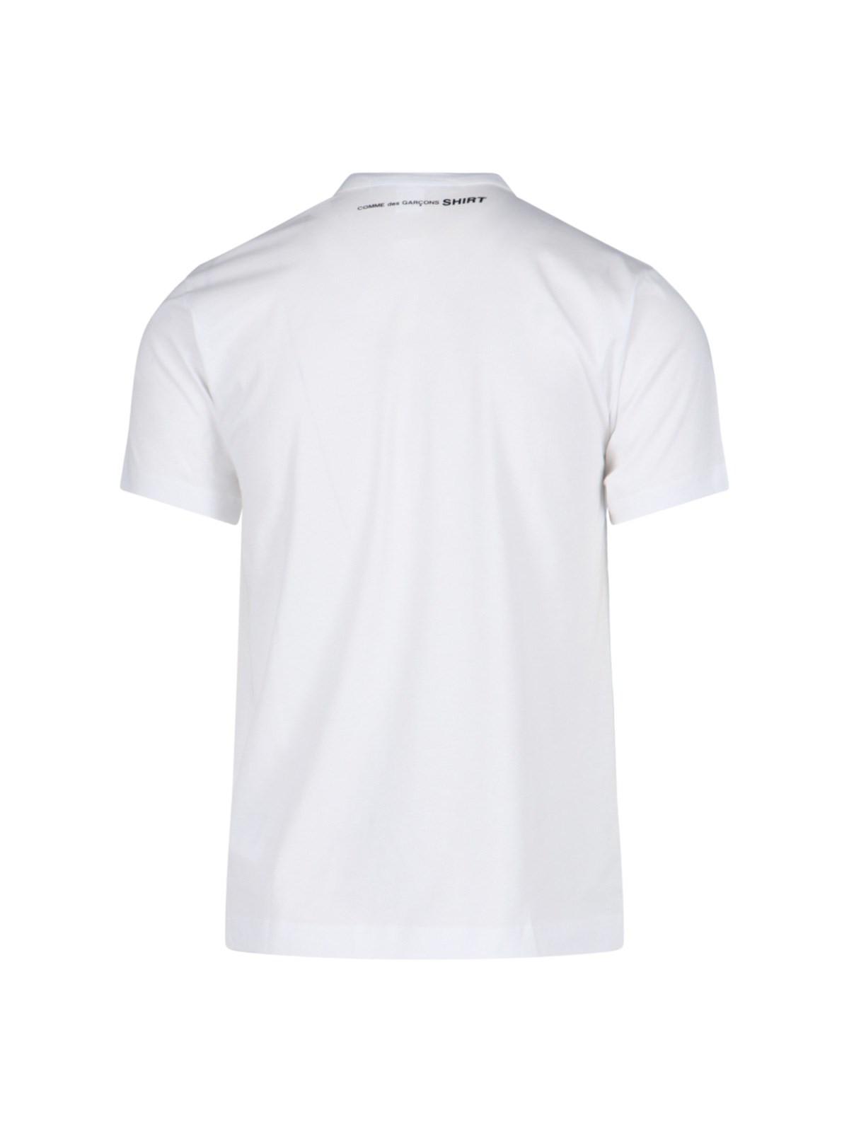 Shop Comme Des Garçons Shirt Basic T-shirt In White