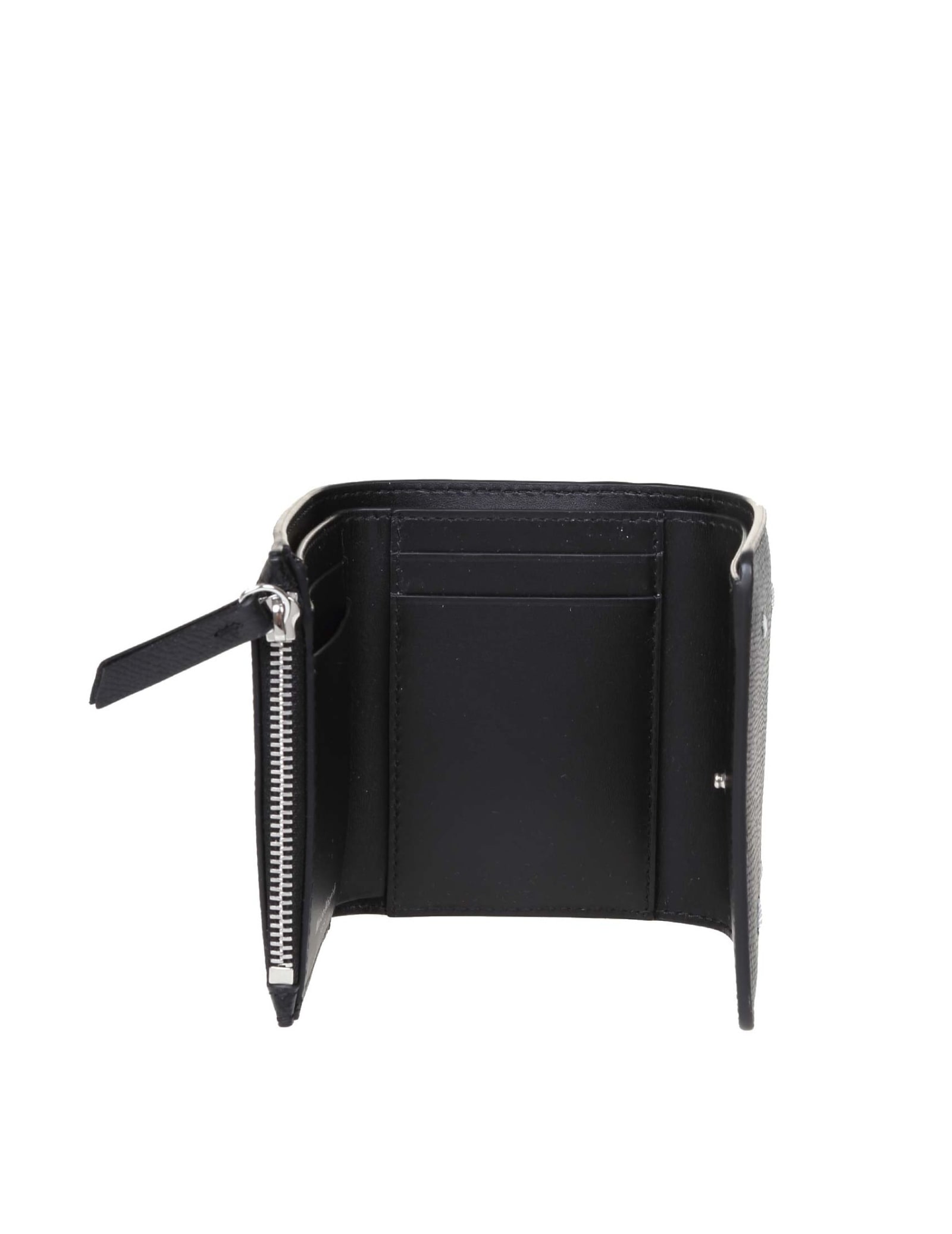 Shop Maison Margiela Black Leather Wallet