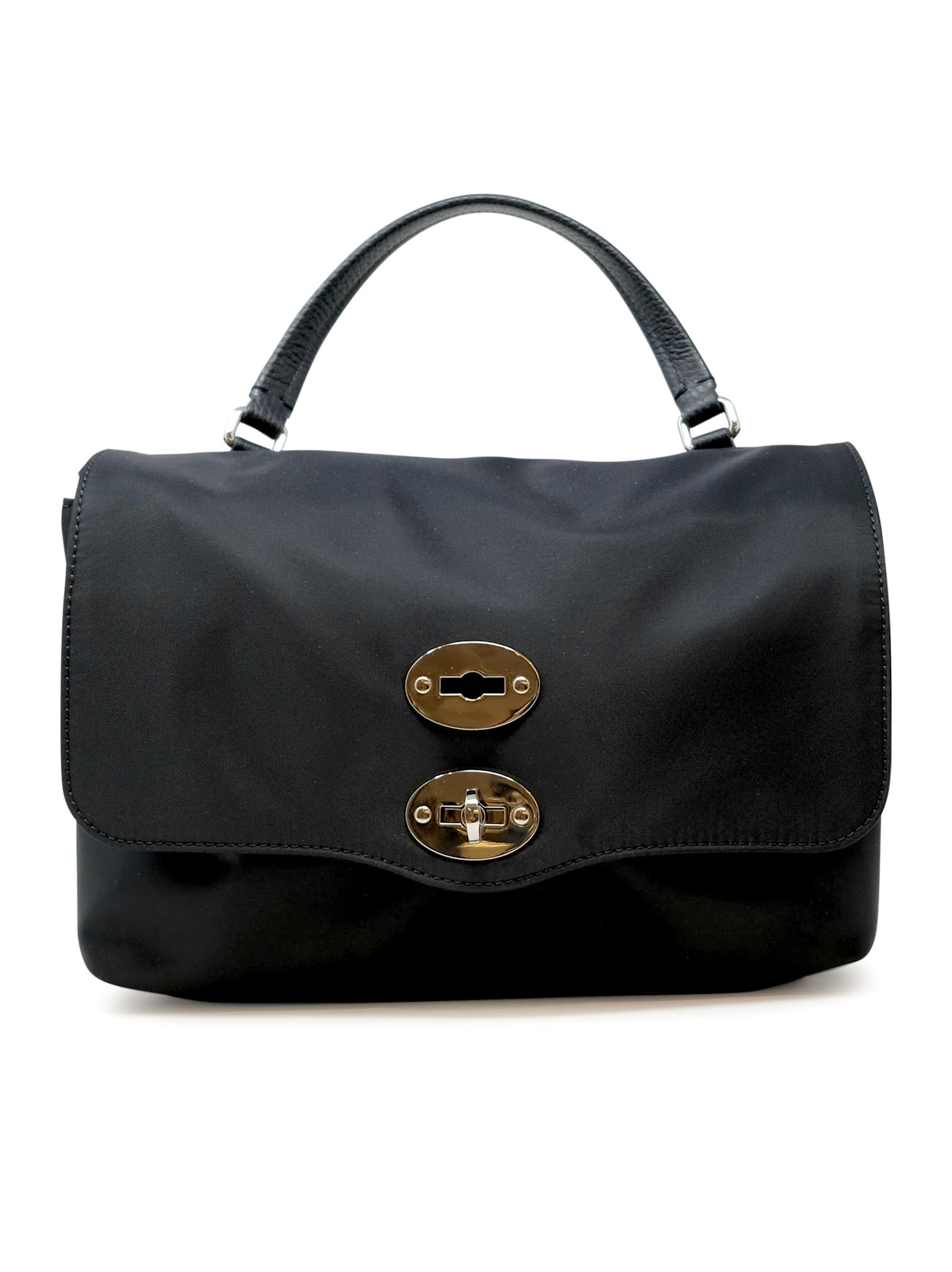 068010-2000000-z0001 Black Postina Rimboccata Tokyo S Leather/fabric Handbag
