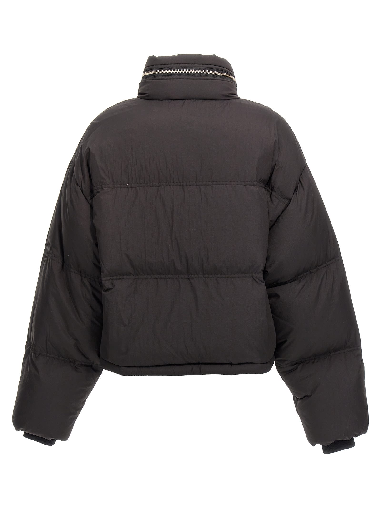 Shop Ami Alexandre Mattiussi Ami De Coeur Down Jacket In Black