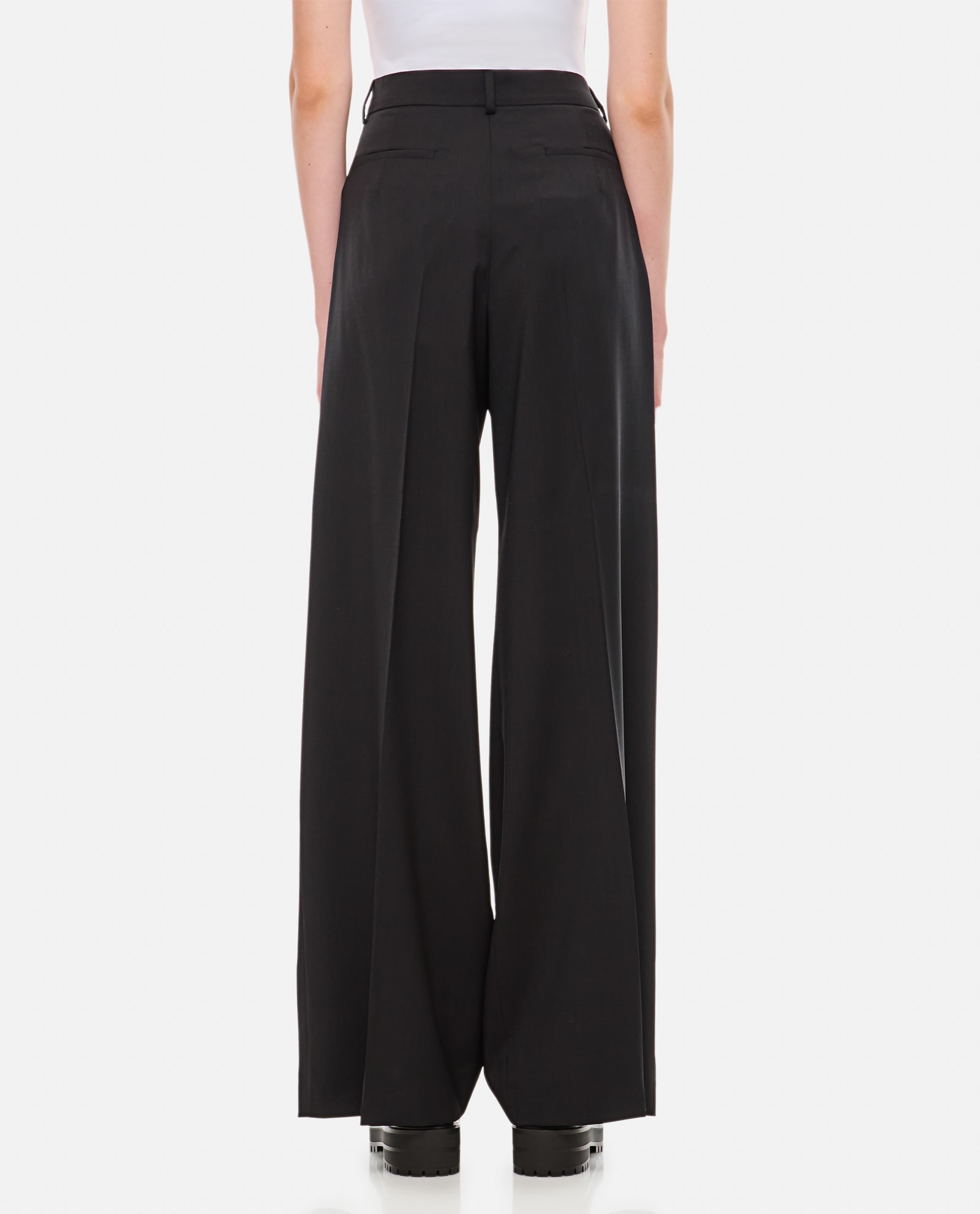 Shop Sportmax Vela Cropped Pants In Black