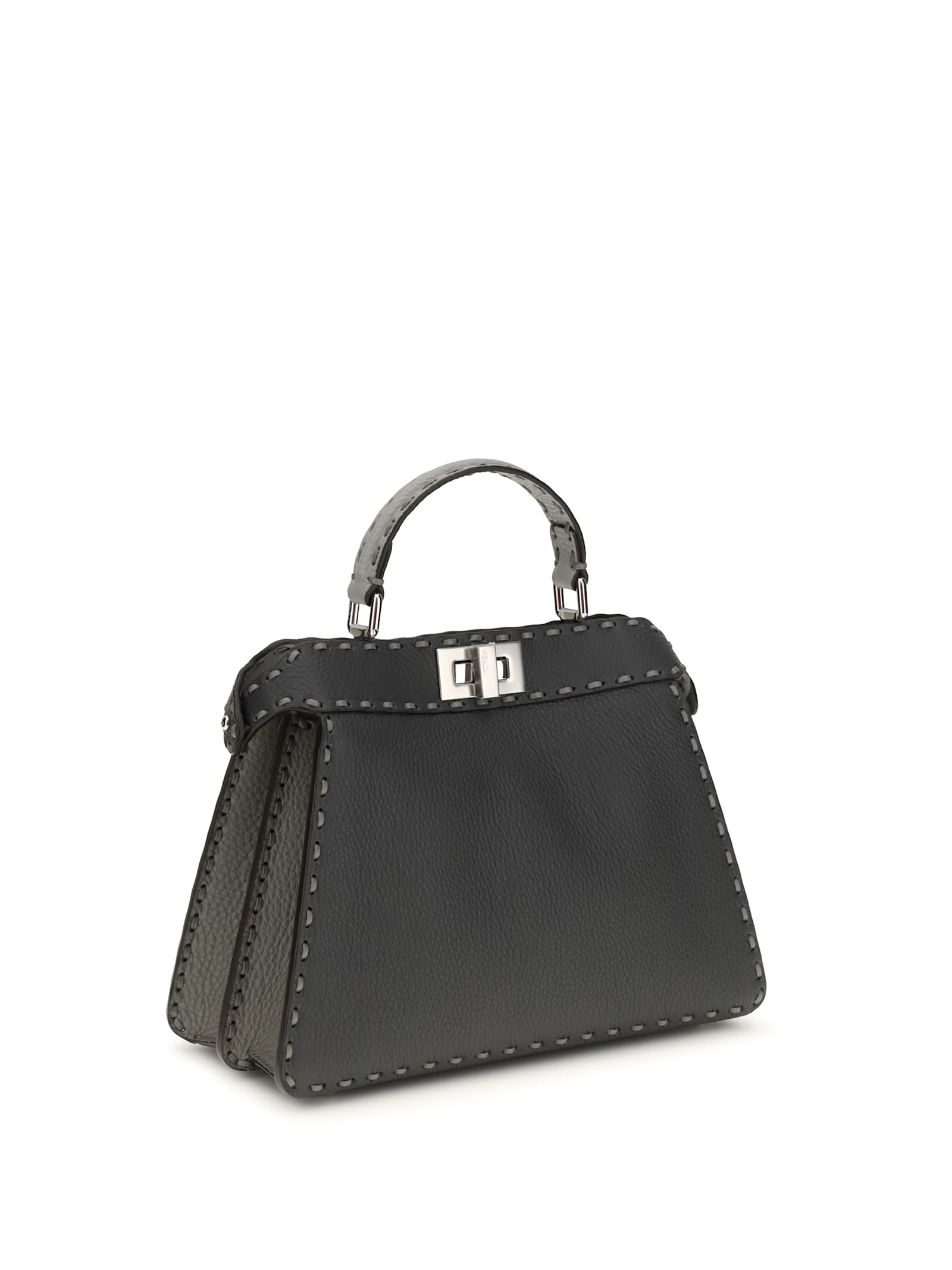 Fendi Small Peekaboo Iseeu Selleria Stitching Tote Bag In Gray