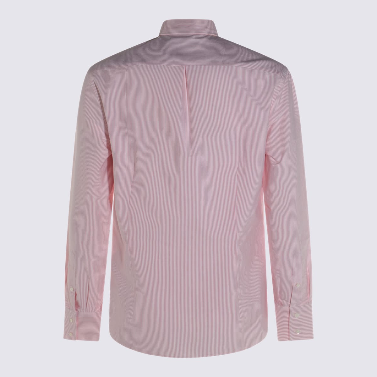 Brunello Cucinelli Shirt Striped Pattern Button-down Collar In Pink