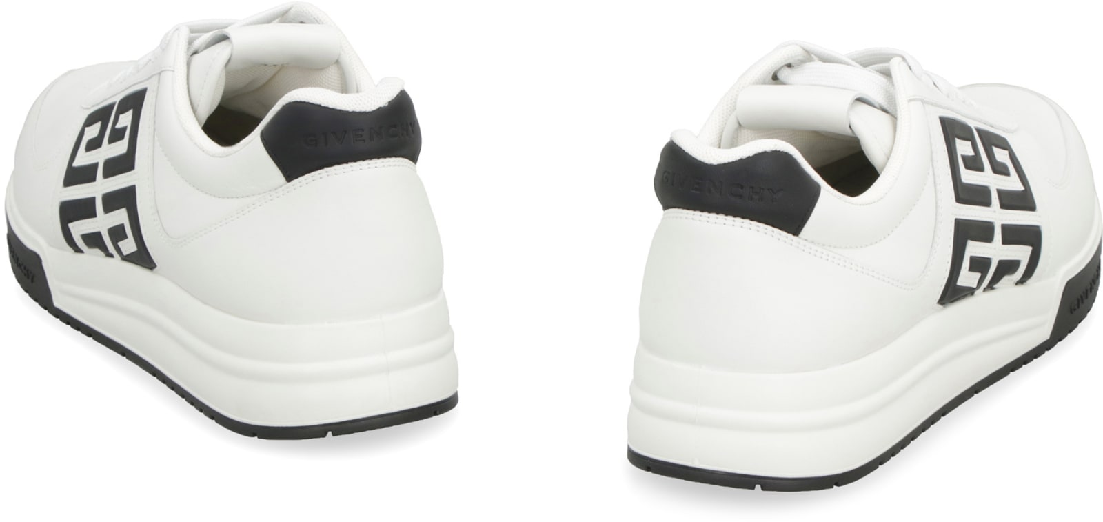 Shop Givenchy G4 Leather Low-top Sneakers In White