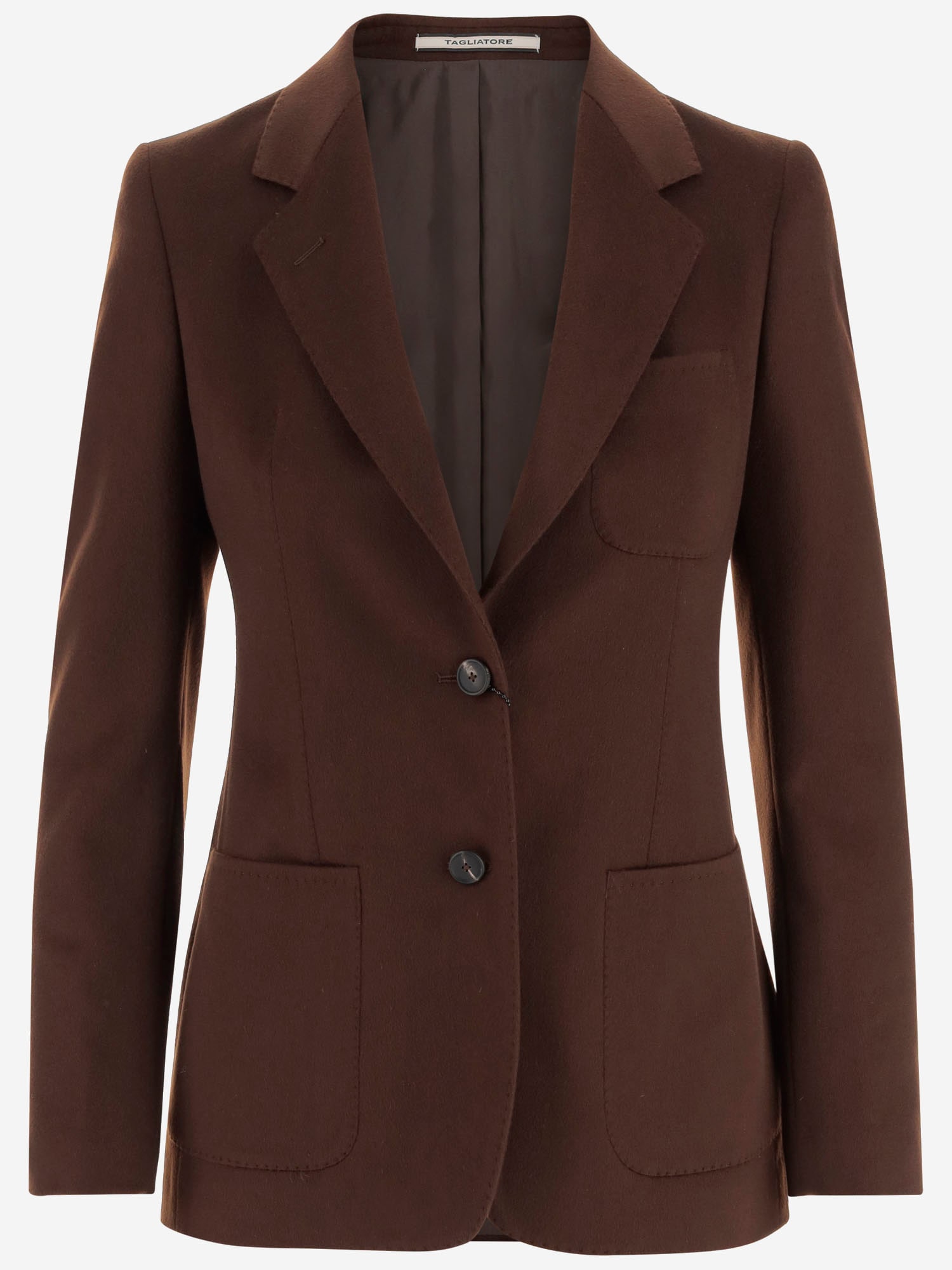 Shop Tagliatore Cashmere Jacket In Brown