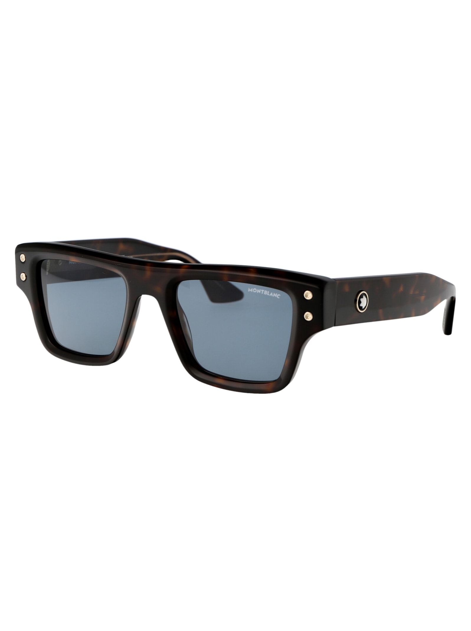 Shop Montblanc Mb0253s Sunglasses In 002 Havana Havana Blue