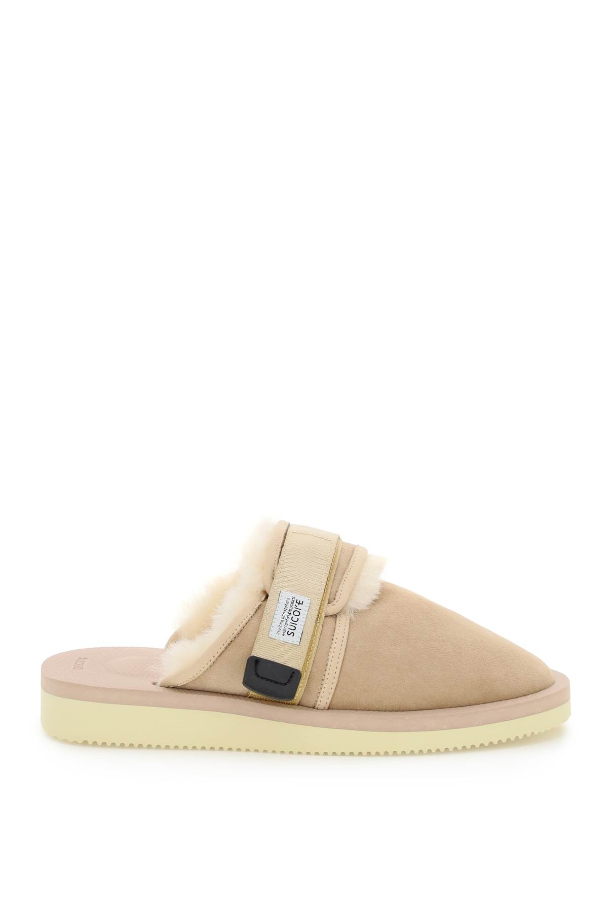 SUICOKE Zavo Suede Sabot With Shearling