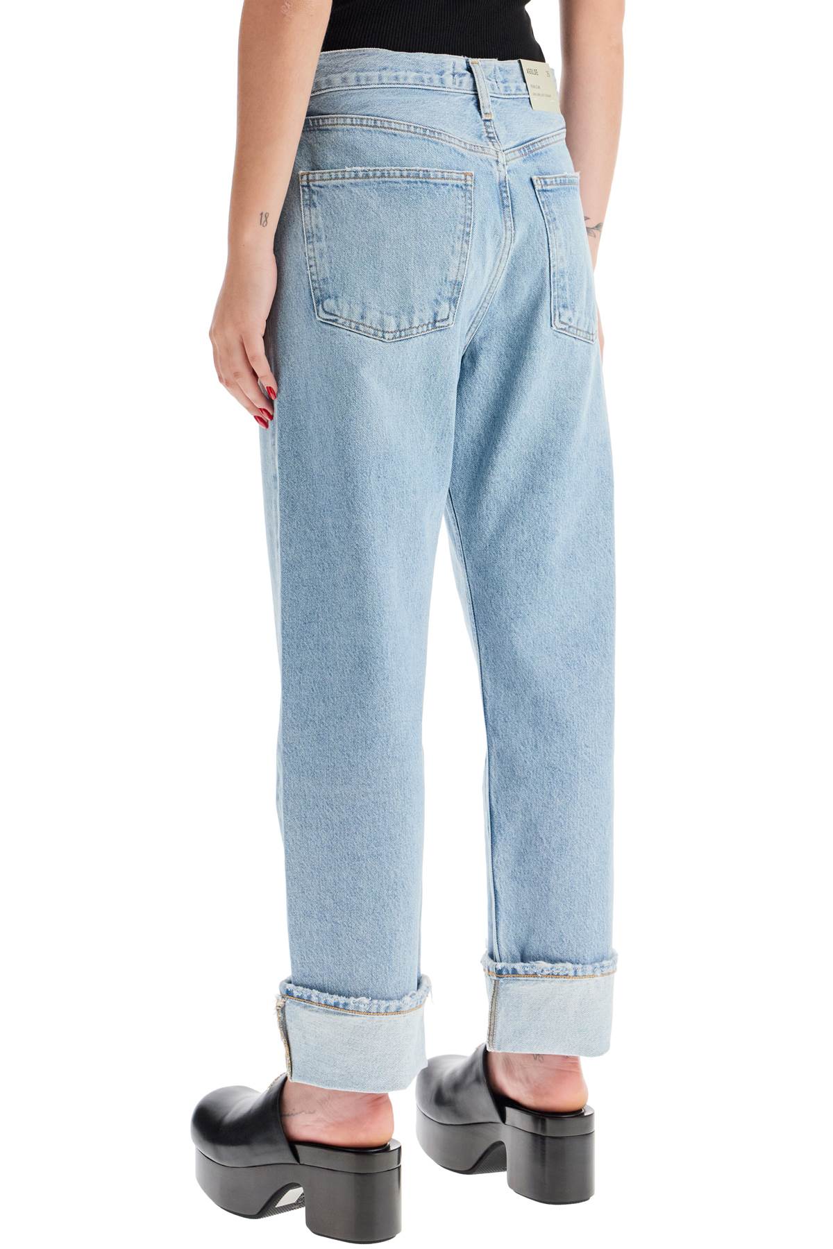 Shop Agolde Used Effect Fran Jeans In Force (blue)