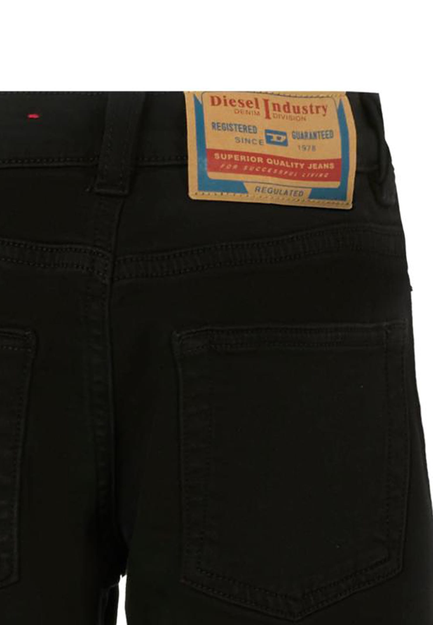 Diesel Black Trousers For Boy With Logo In Black