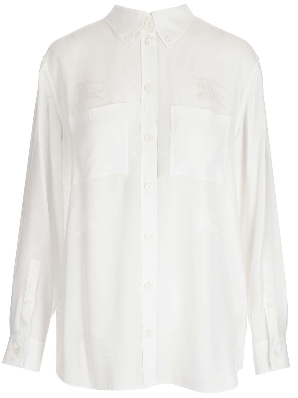 BURBERRY OVERSIED SILK SHIRT