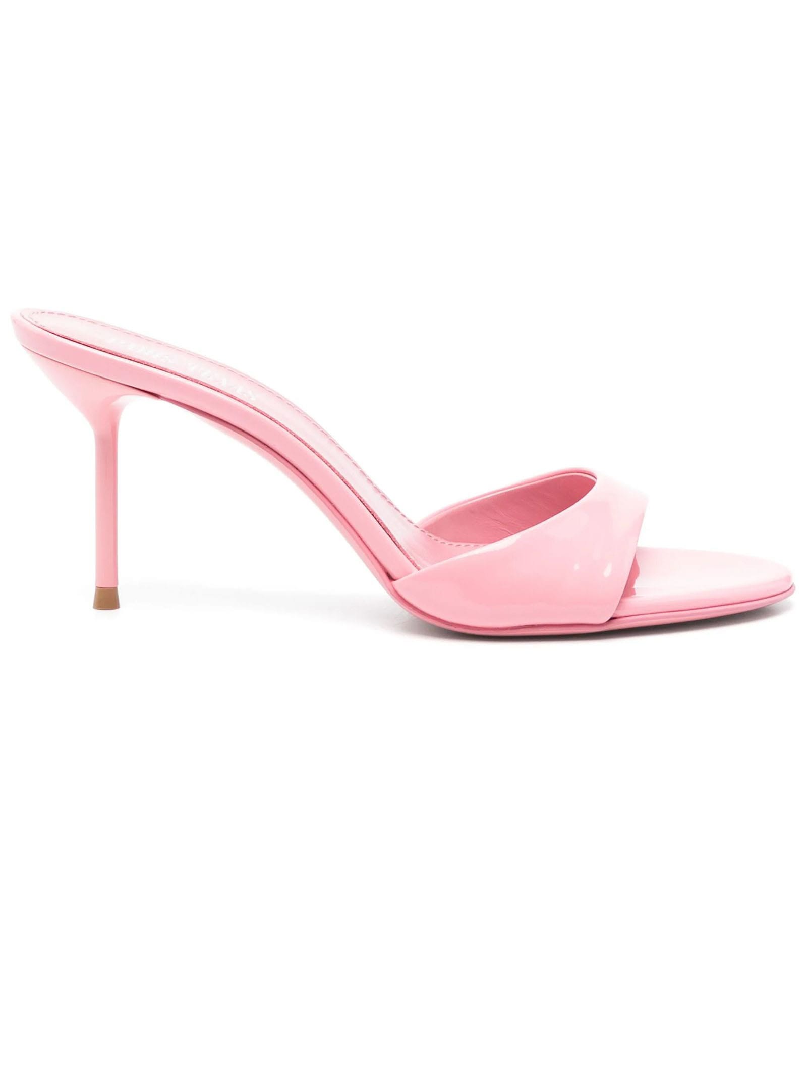 Lidia Pink Patent Leather Mules