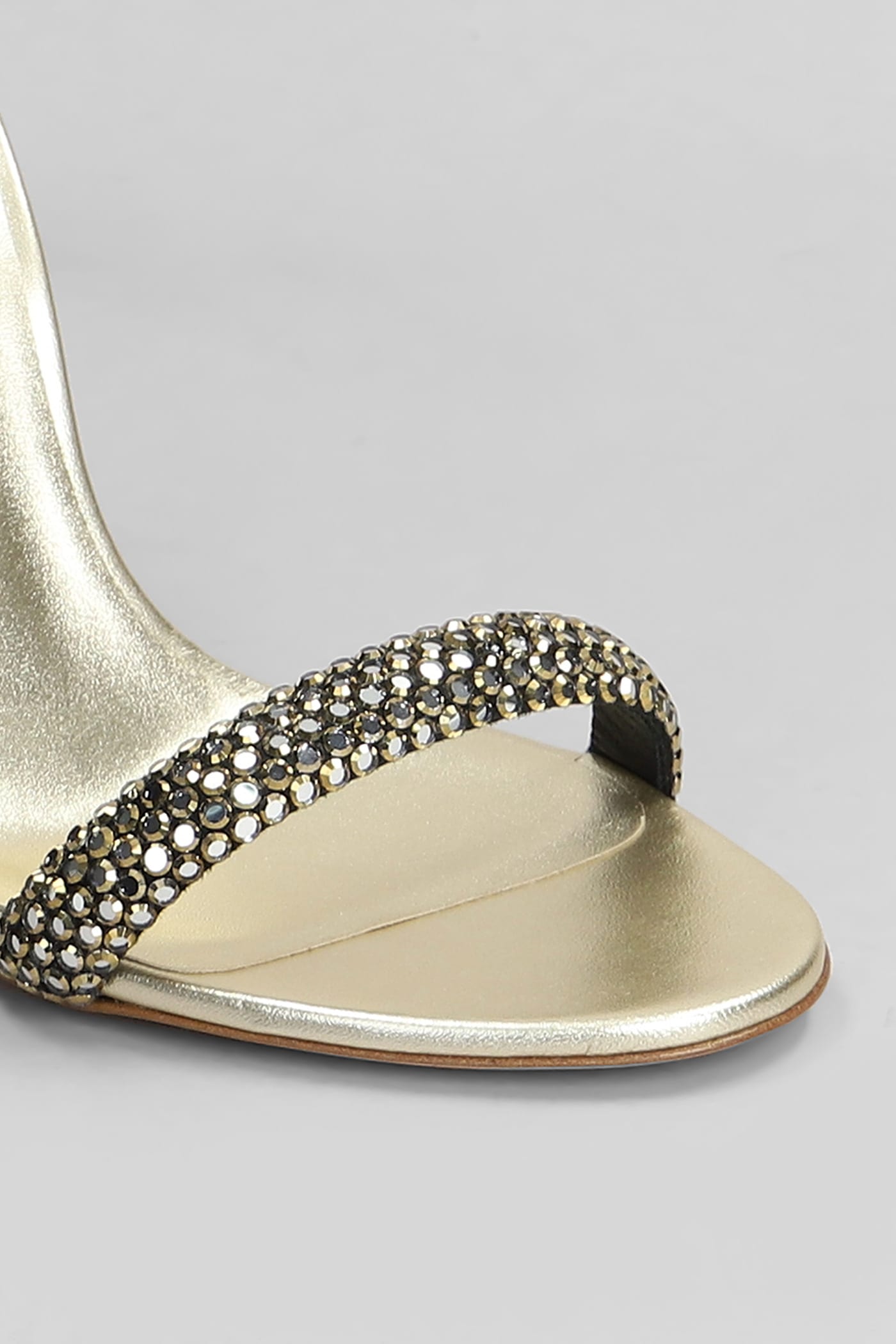 Casadei Julia Olimpo Sandals In Gold Leather In Gold