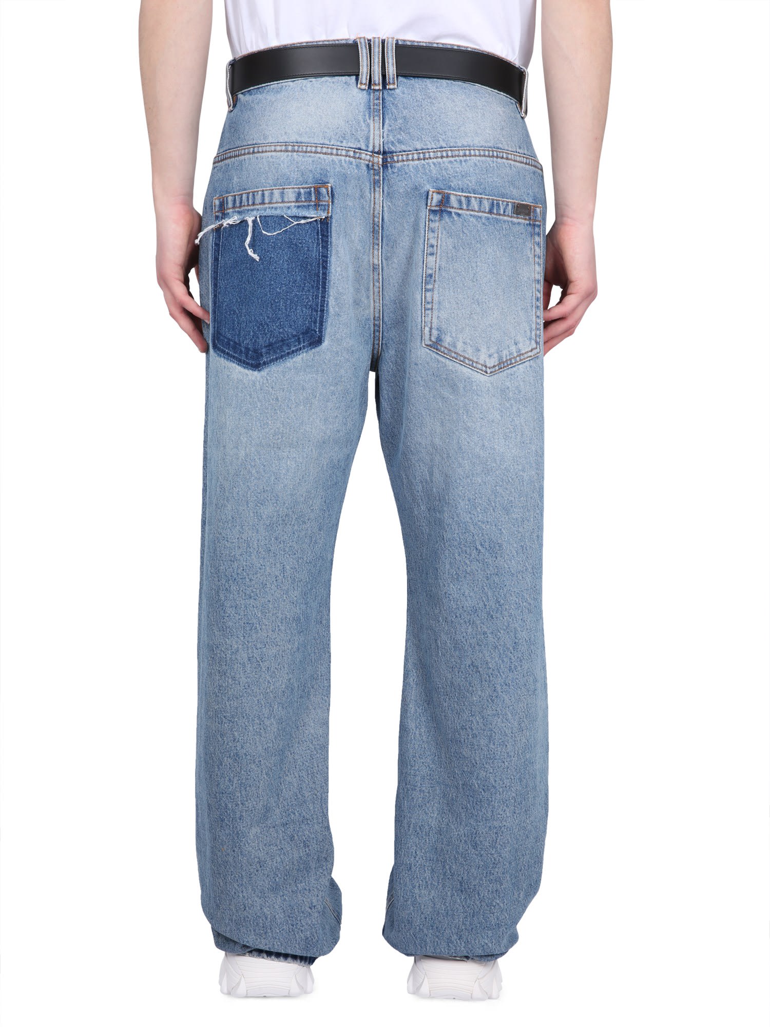 Balmain Light Blue Cotton Jeans