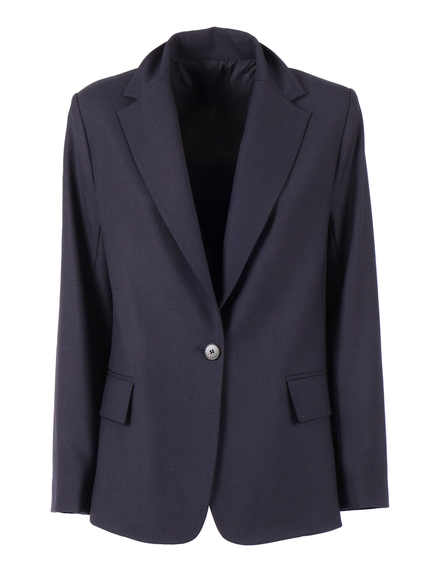 Antonelli Structured Fit Tailored Jacket With Minimalist Design In Blue