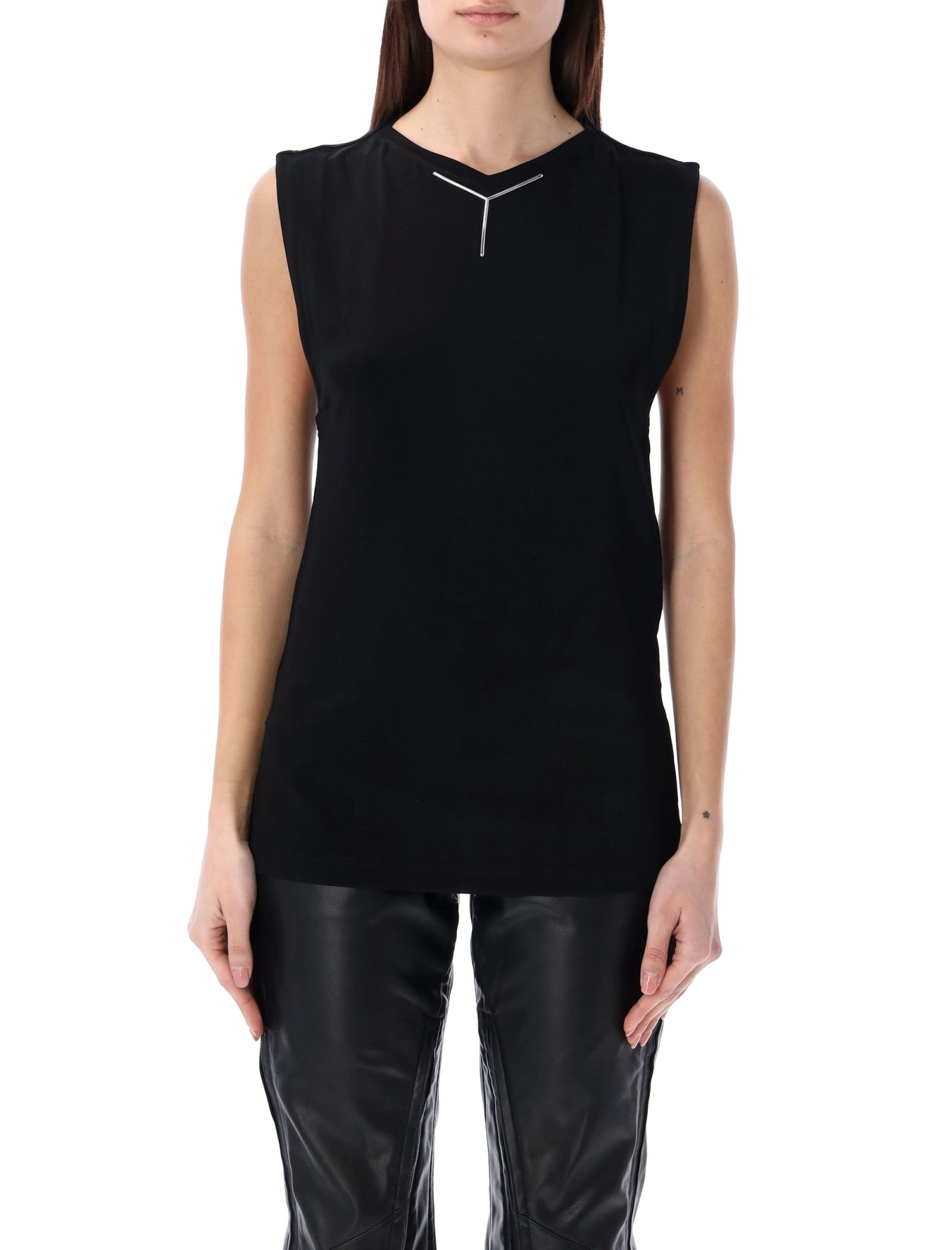 Shop Y/project T Chrome Tank Top In Black