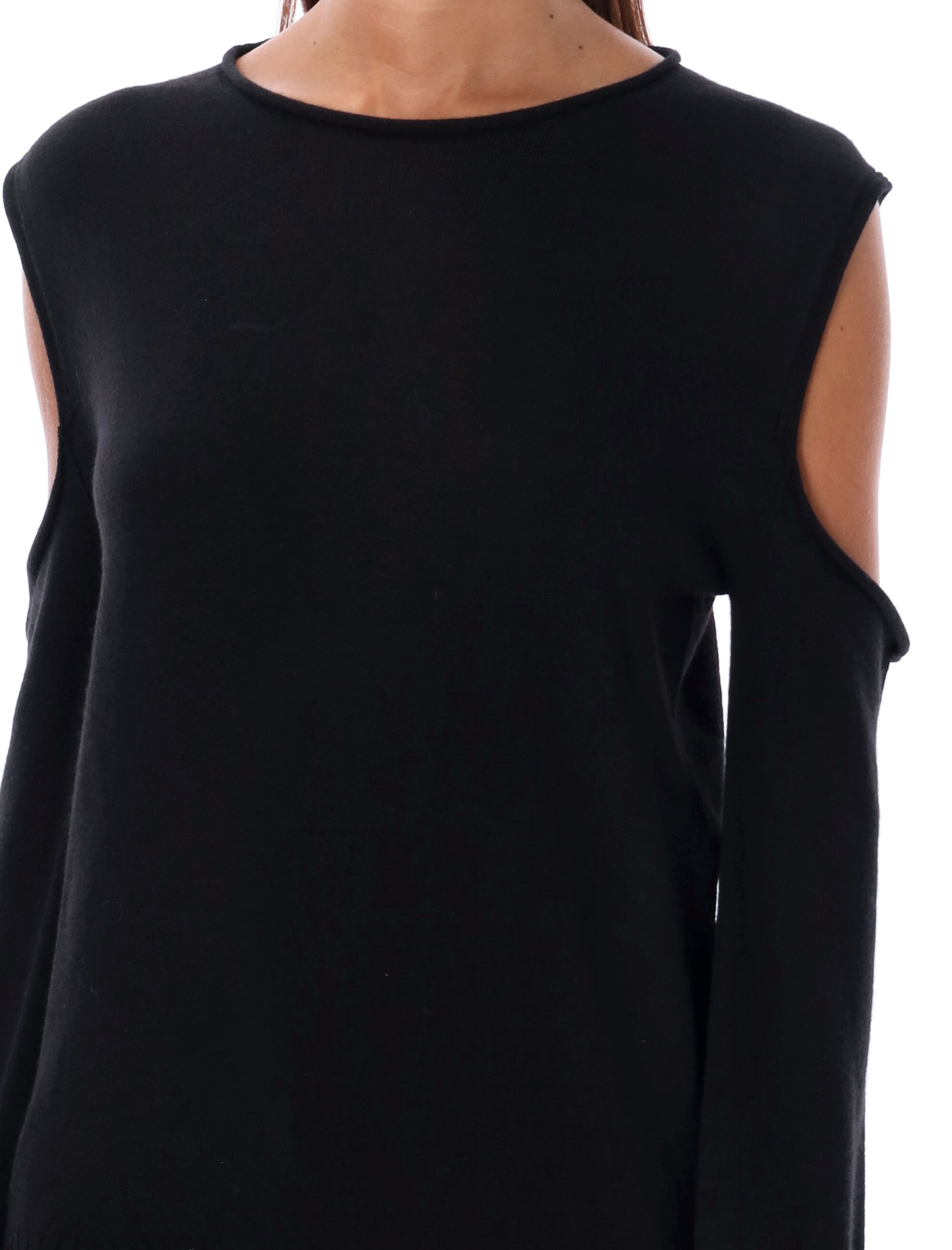 Shop Rick Owens Cape Sleeve Knit In Black