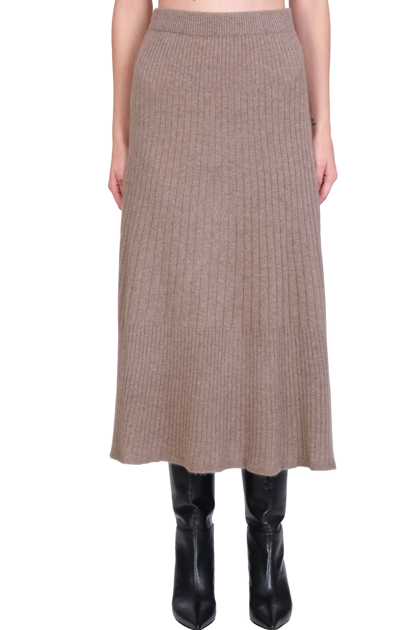La Ploubel Skirt In Taupe Cashmere