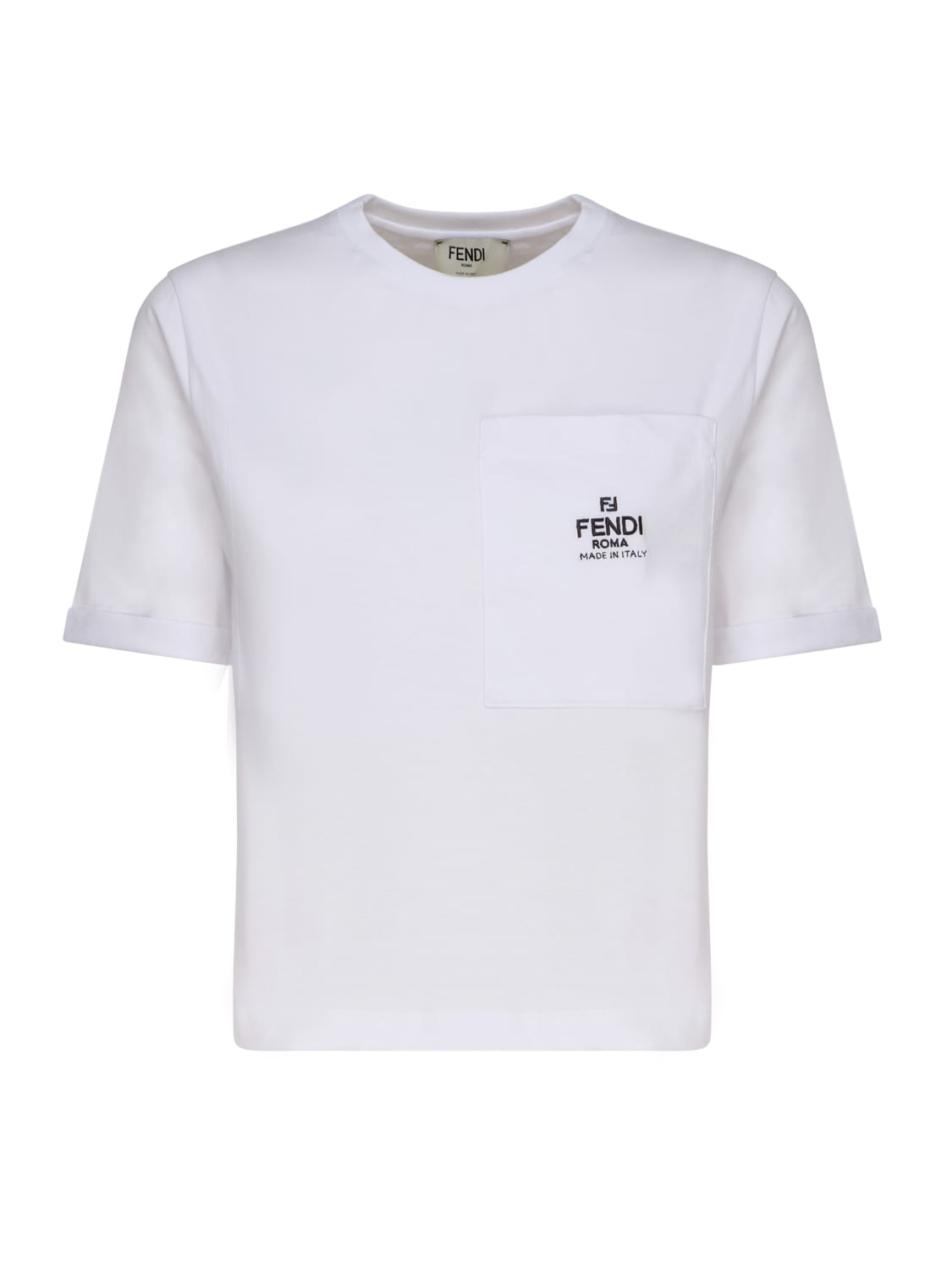 Fendi Cotton Logo T-shirt In White