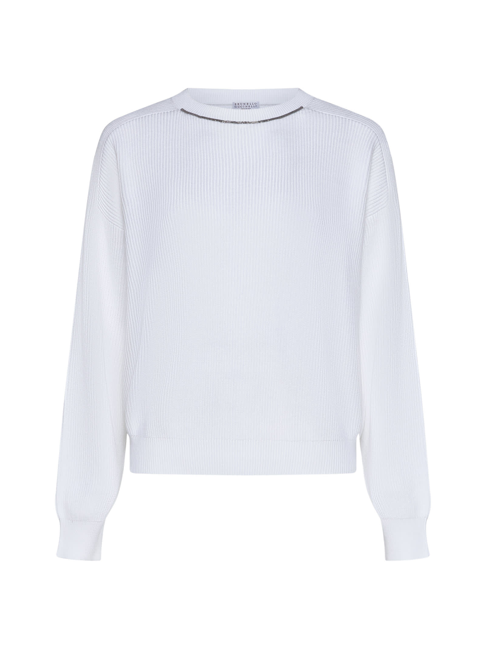 Brunello Cucinelli Sweater In Bianco