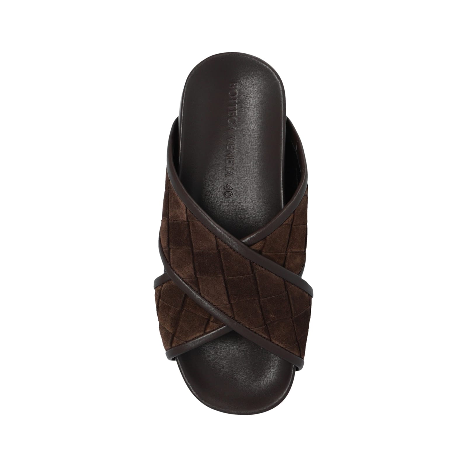 Shop Bottega Veneta Tarik Criss Cross Sandal In Brown