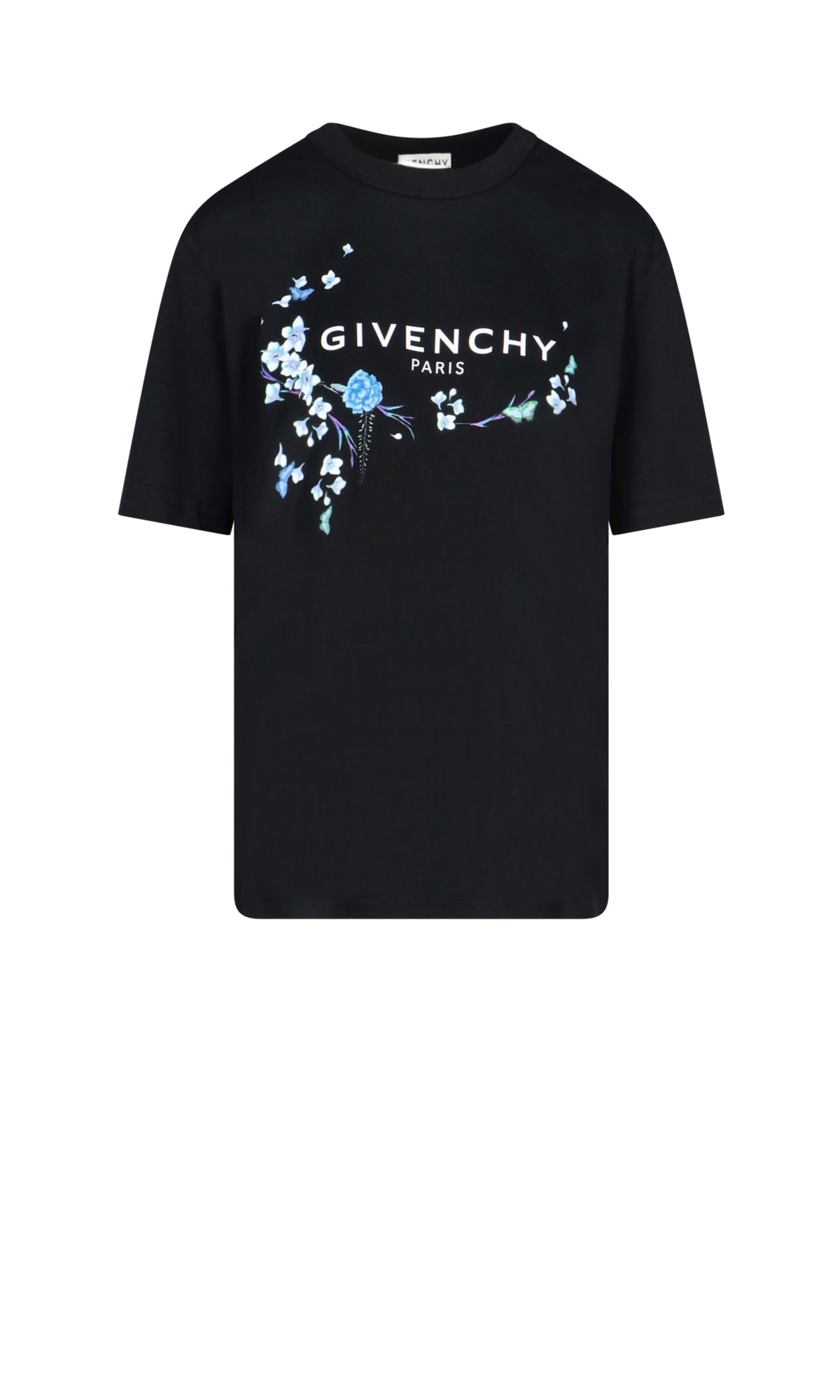 Givenchy Flower Print T-shirt In Black 