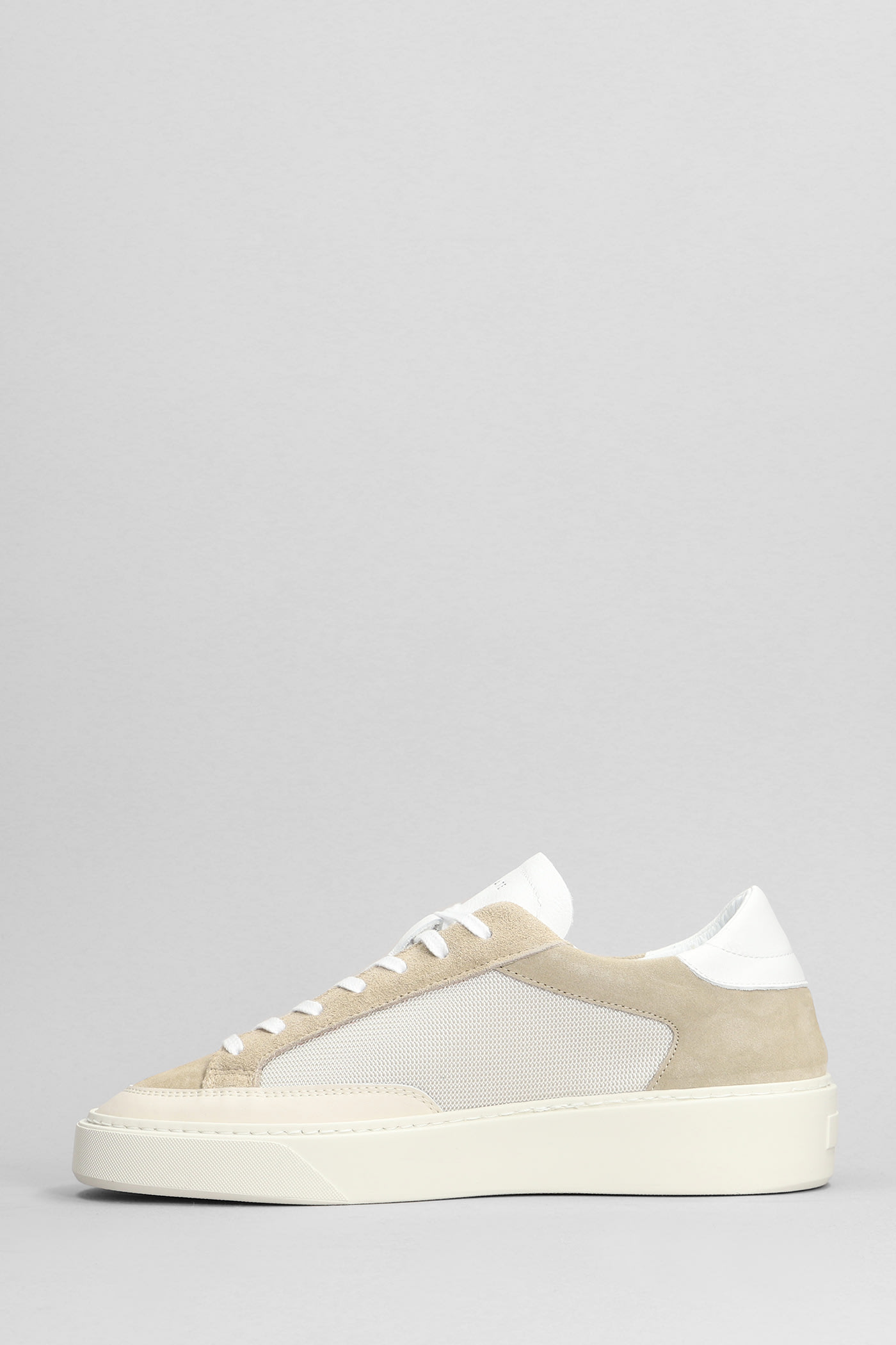 Shop Date Levante Dragon Sneakers In Beige Suede And Fabric