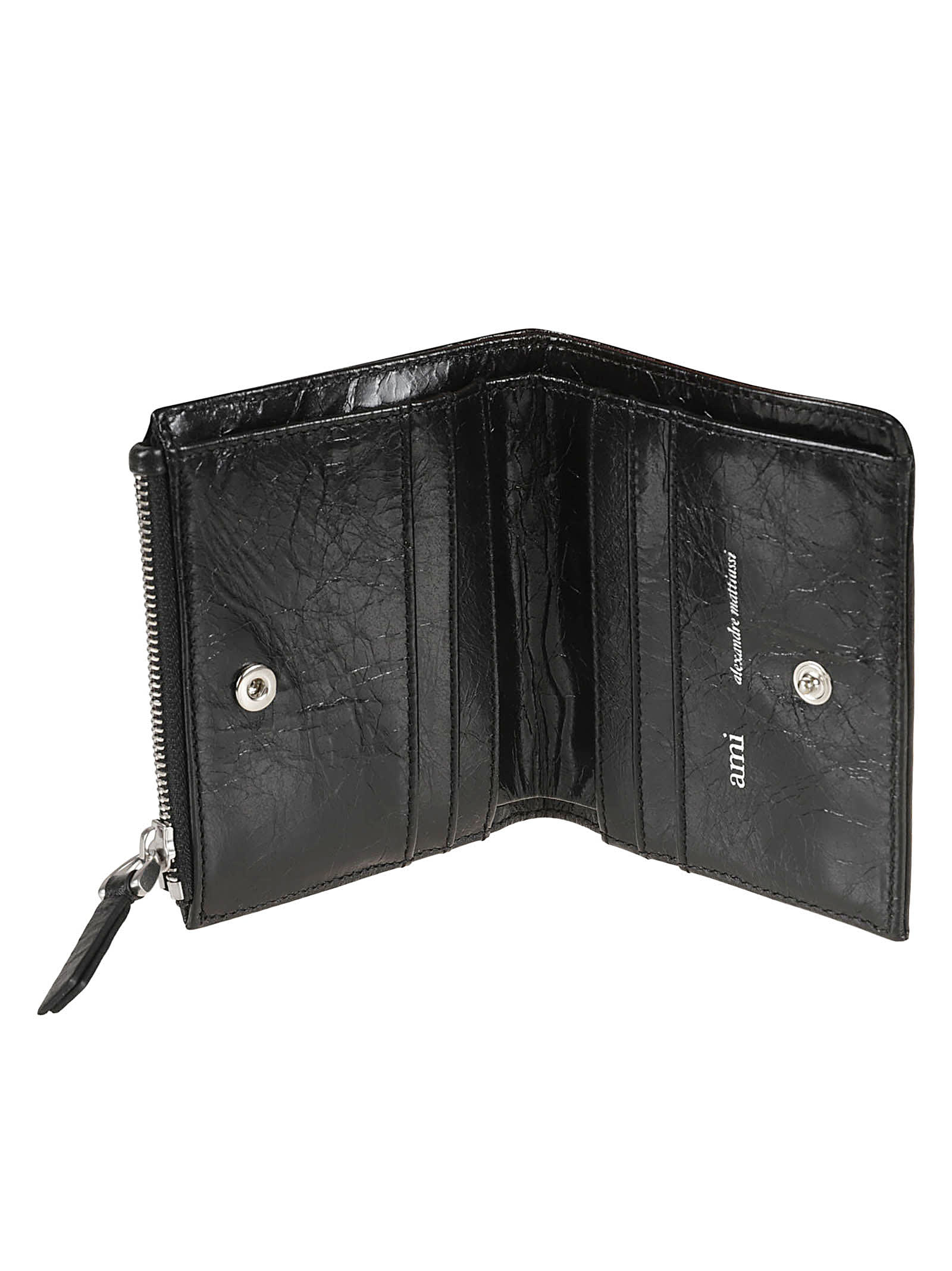 Shop Ami Alexandre Mattiussi Vous Folded Wallet In Black