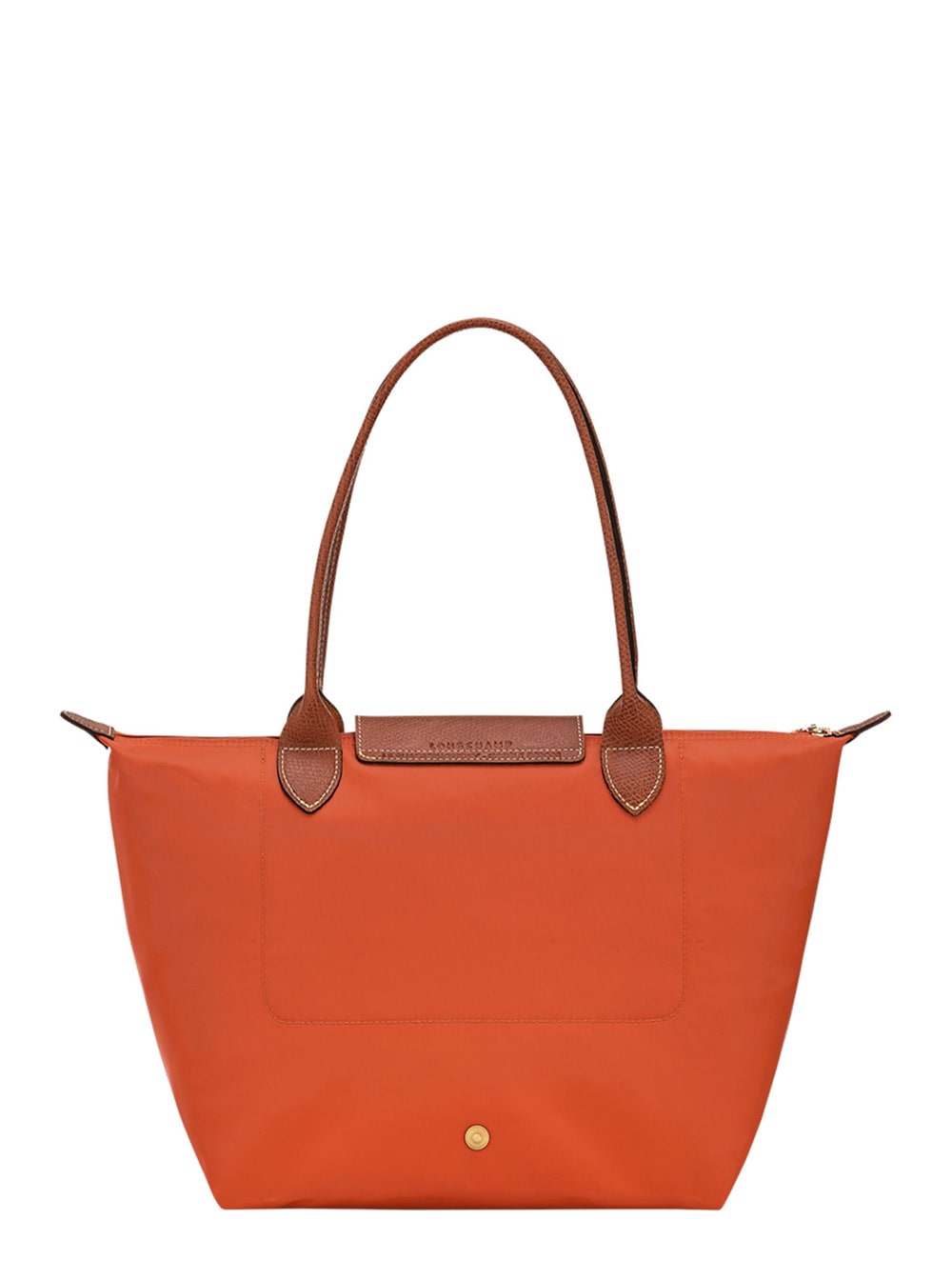 Longchamp Le Pilage Original Red Medium Tote Bag With Two Top Handles And Embossed Logo On The Front In Canvas In Red
