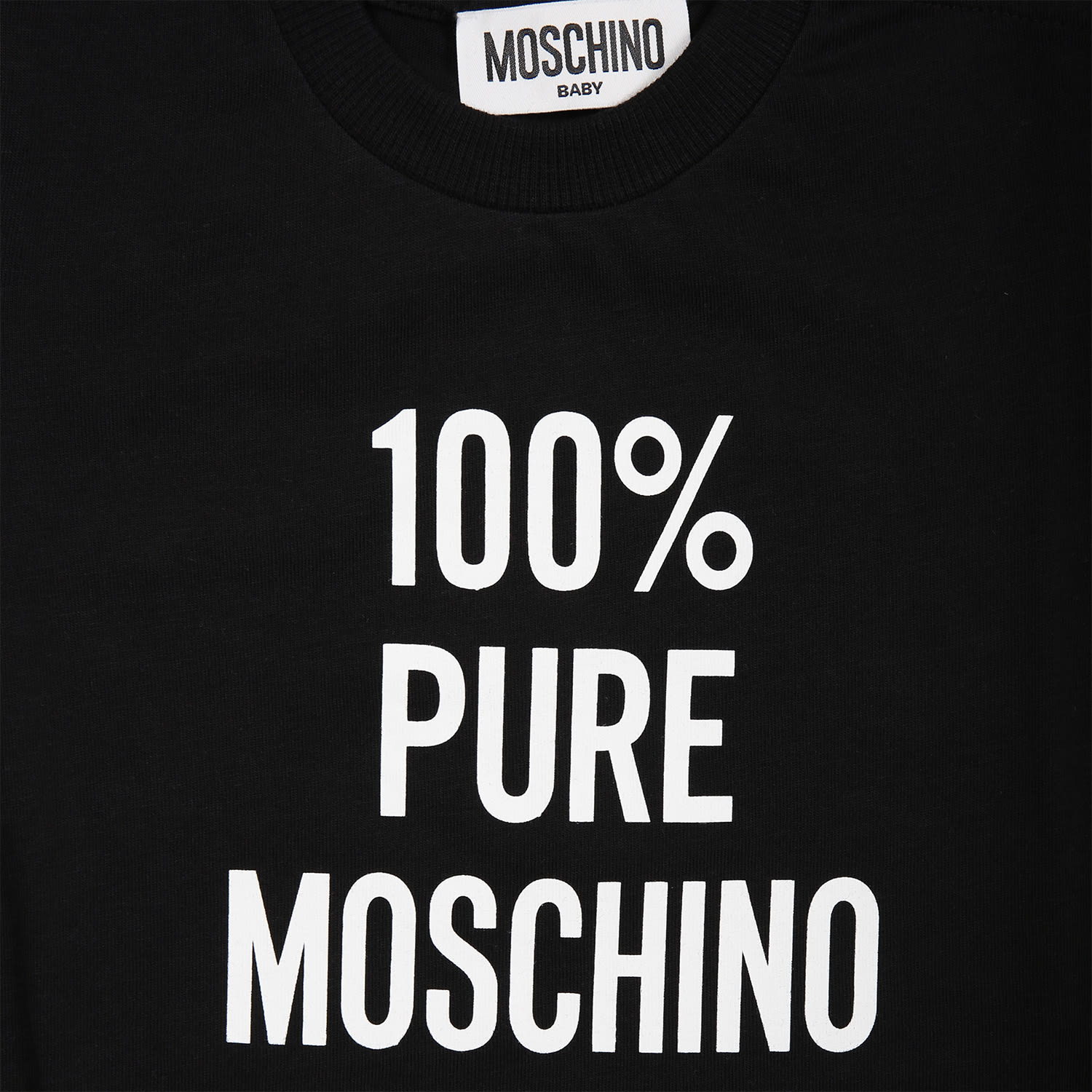 Shop Moschino Black T-shirt For Babies With Print