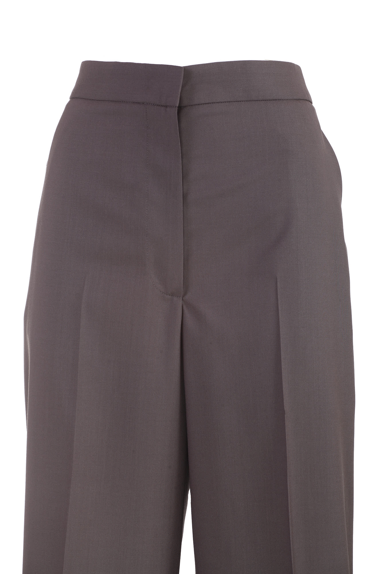 Shop Fabiana Filippi Trousers Dove Grey