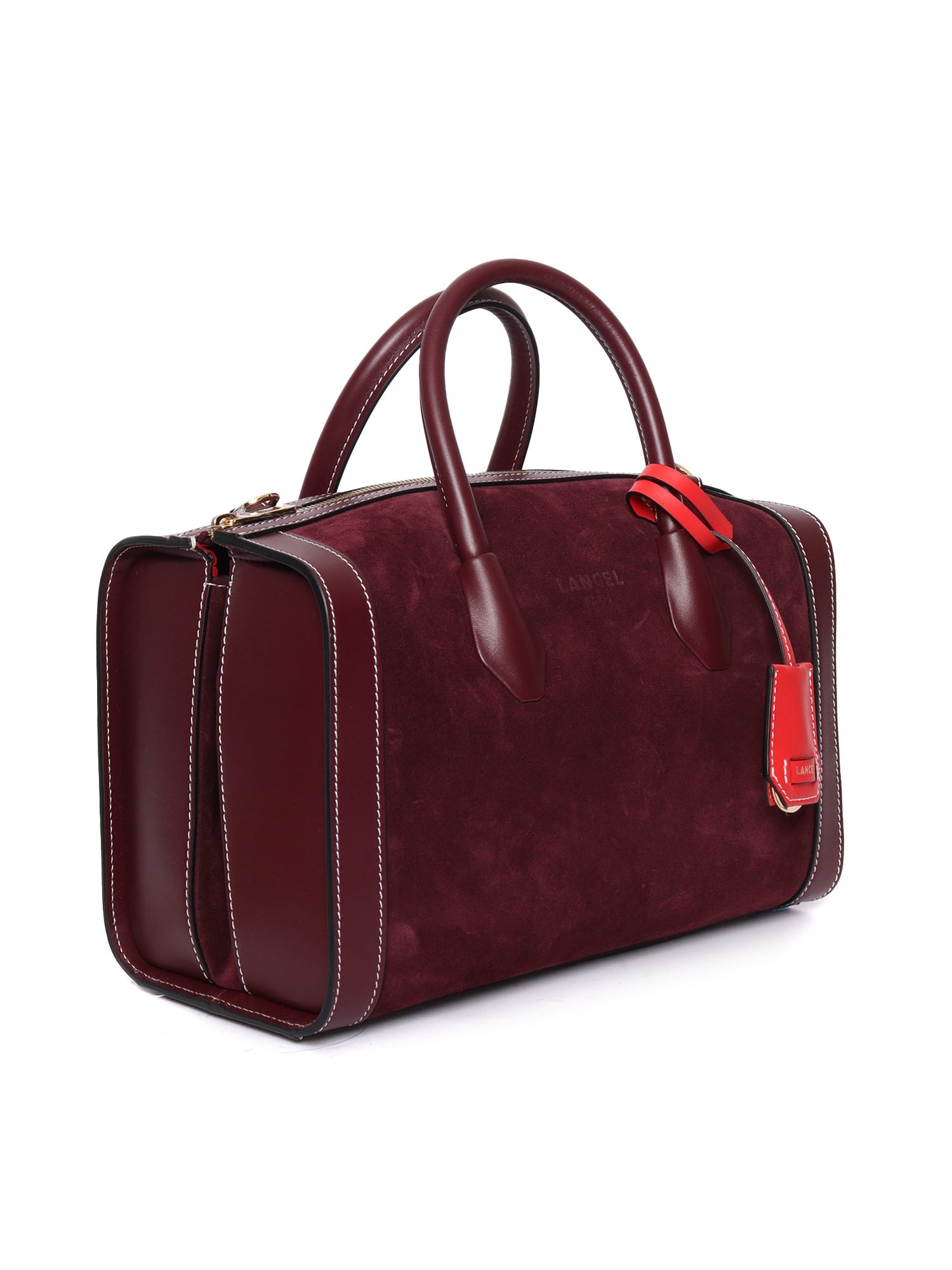 Lancel Borsa Da Bowling M In Burgundy