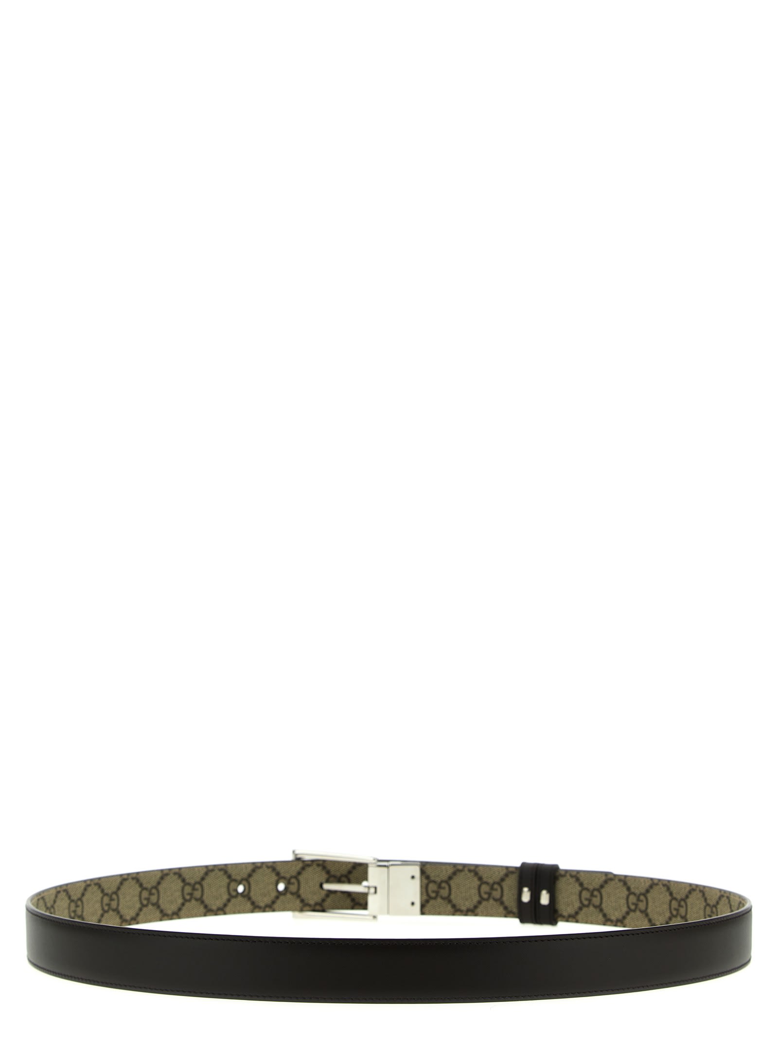 Shop Gucci Rectangular Buckle Reversible Belt In Brown