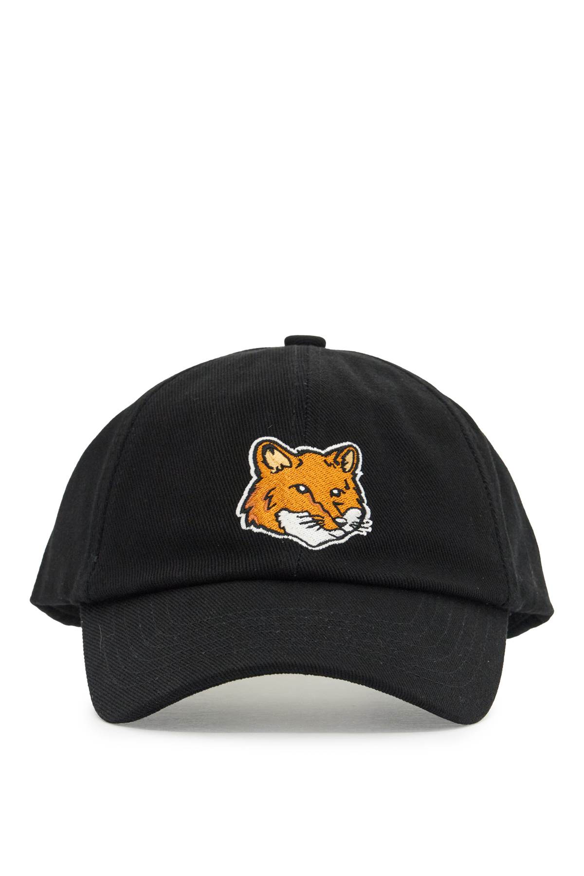 Shop Maison Kitsuné Fox Head Baseball Cap In Black (black)