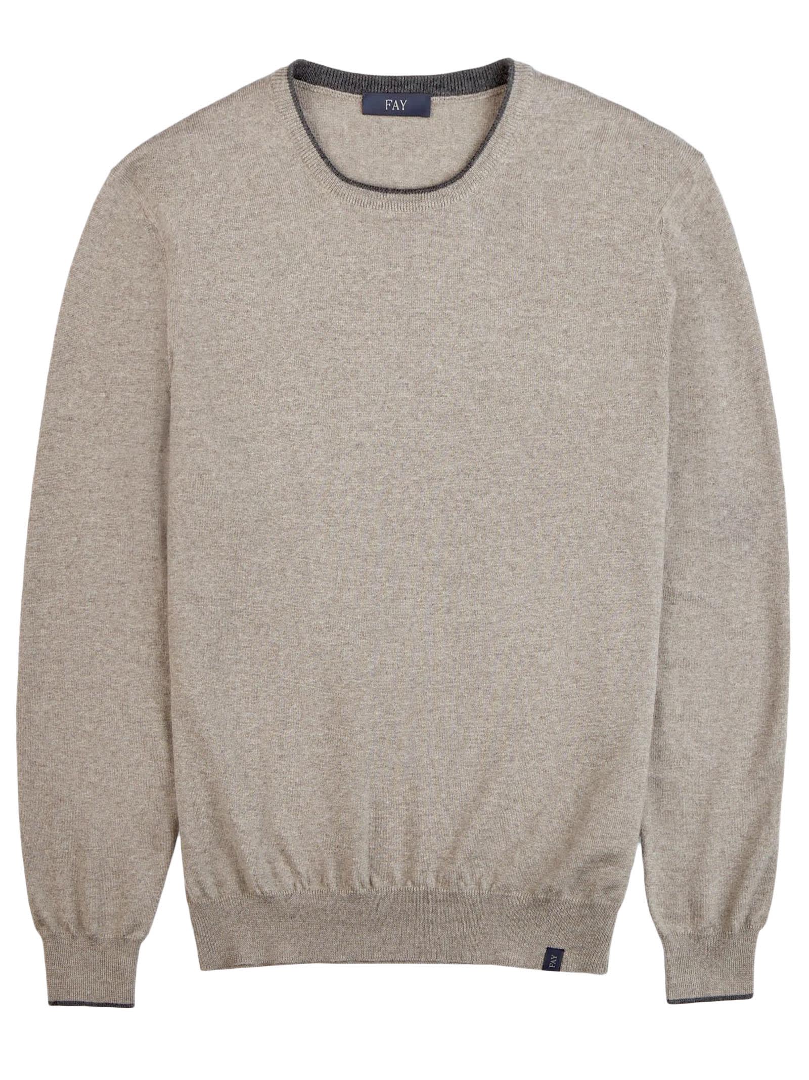 Shop Fay Jumper In Beige Shaved Wool Knit