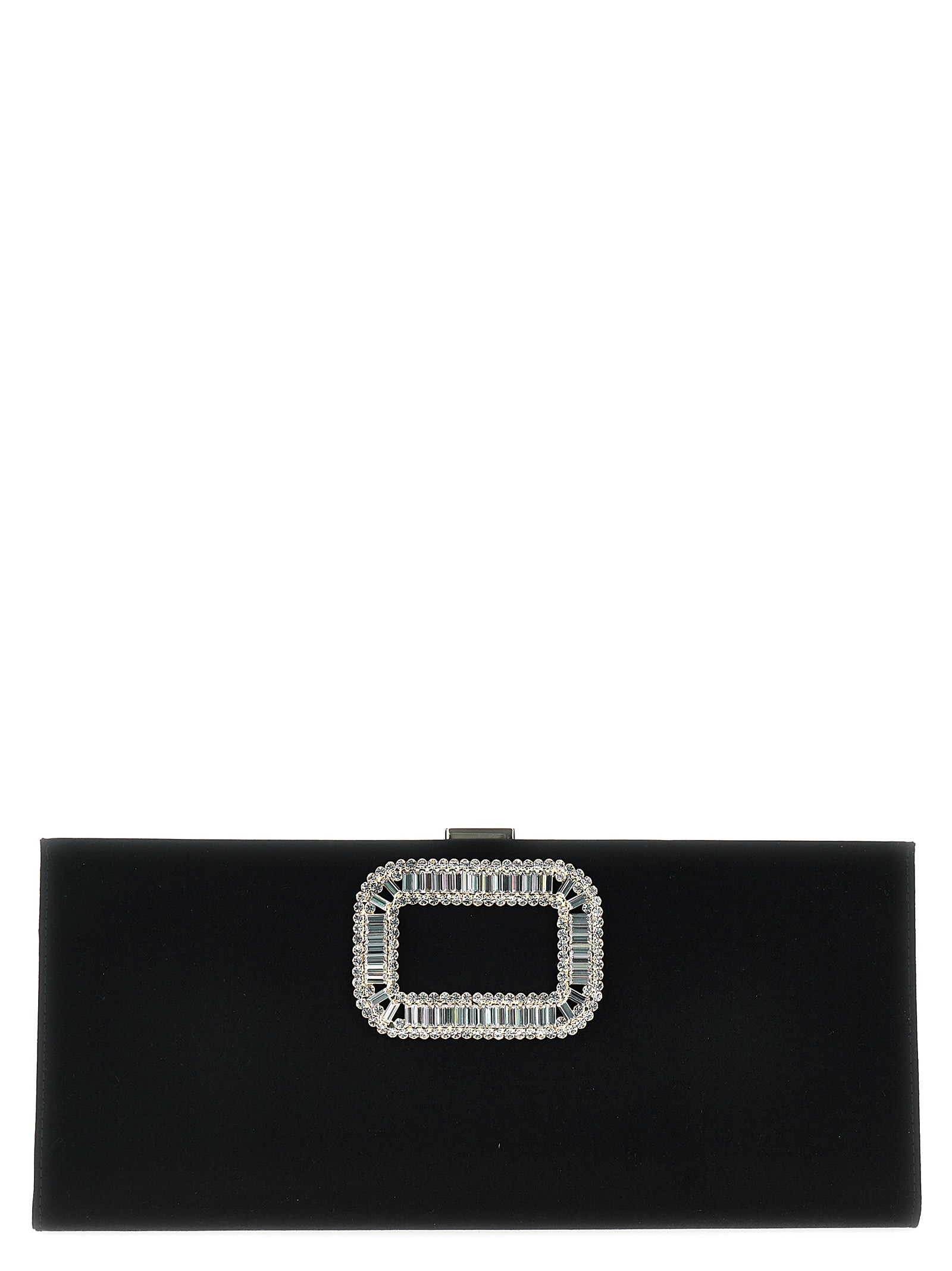 Shop Roger Vivier Pilgrim Small Clutch In Black