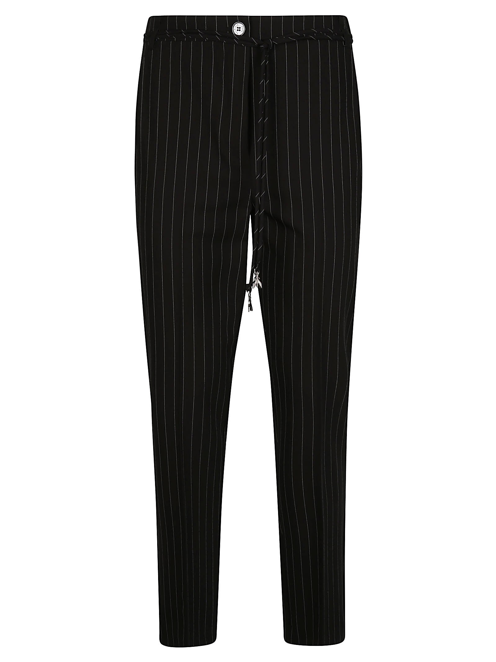 Shop Patrizia Pepe Pant In Oo Black Stripes