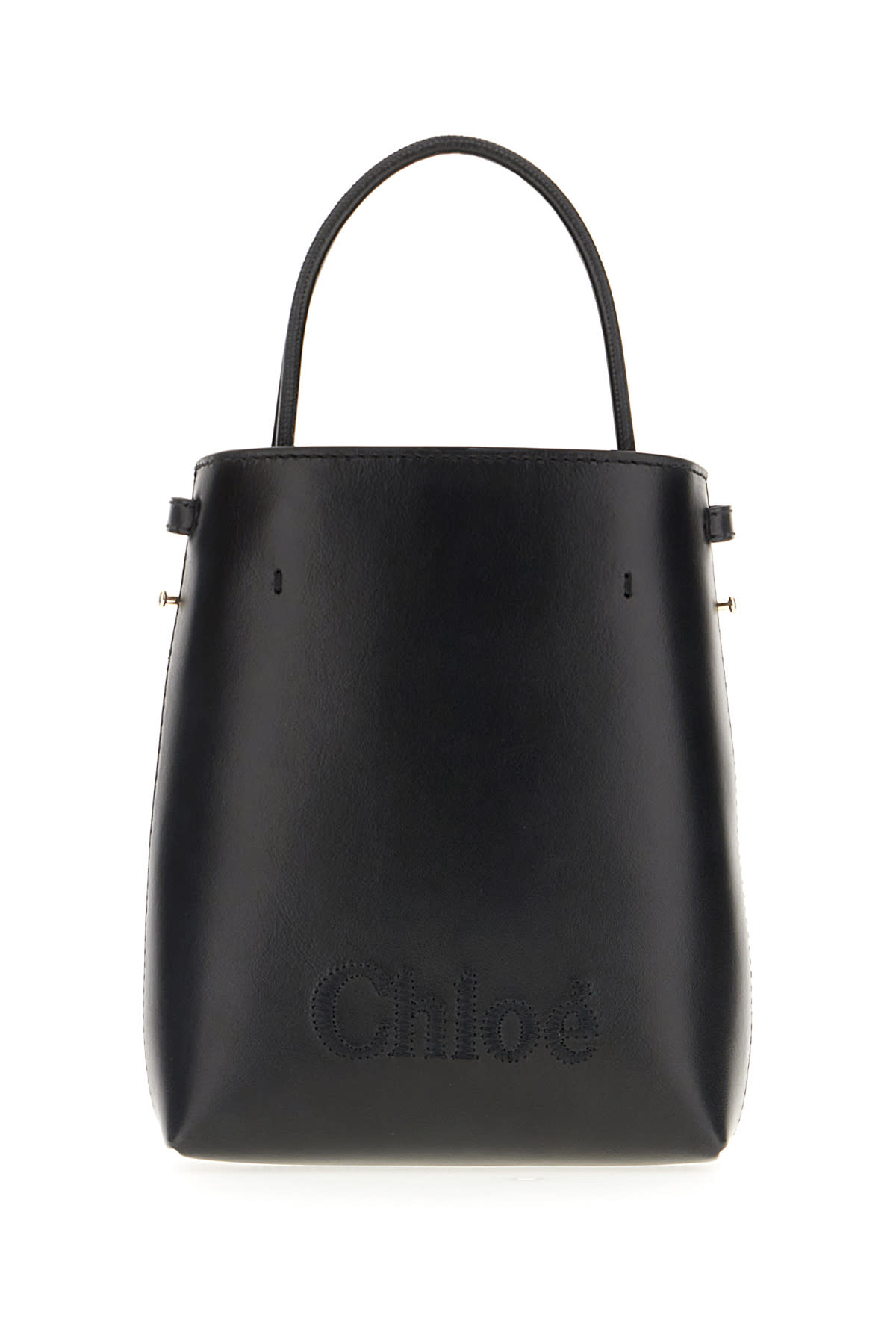 Shop Chloé Black Leather Handbag In 001