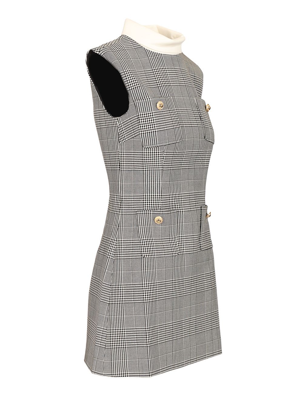 Self-portrait Sleeveless Prince Of Wales Check Mini Dress In Multi