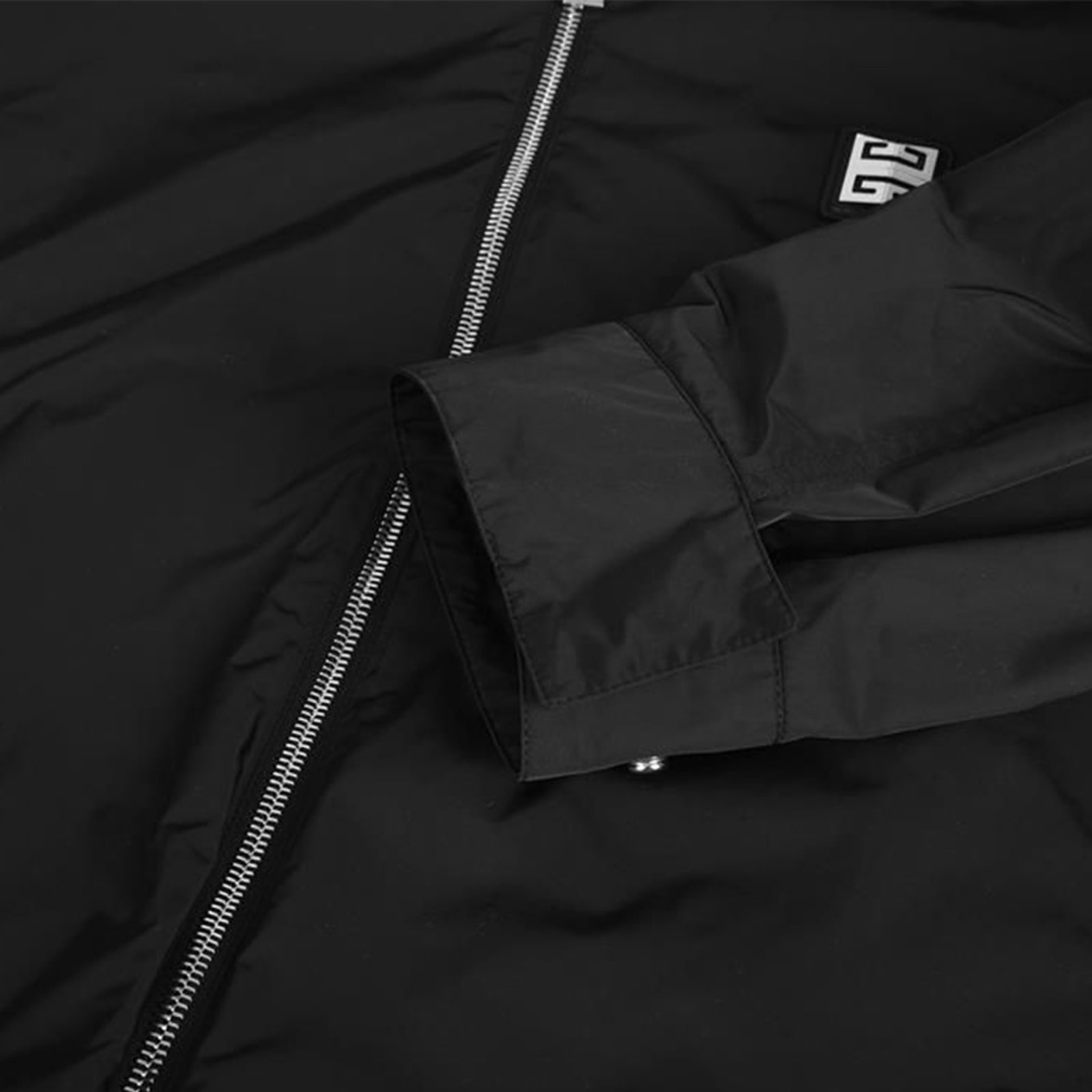 Shop Givenchy Hooded Windbreaker Jacket In Black