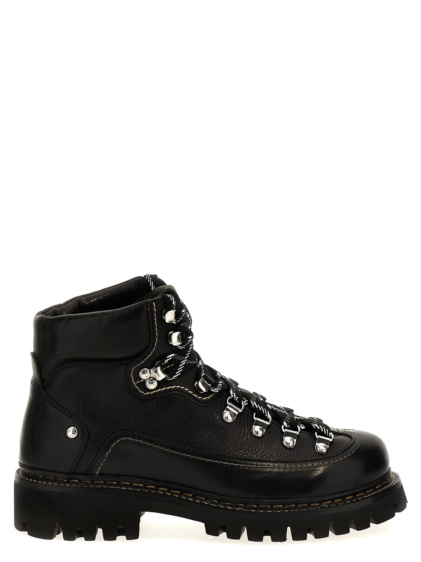 Dsquared2 Canadian Lace-up Leather Ankle Boots