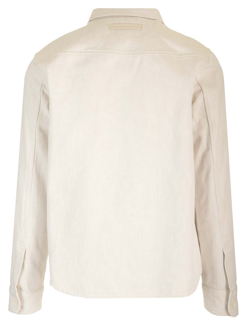 Shop Zegna Cotton Overshirt In White