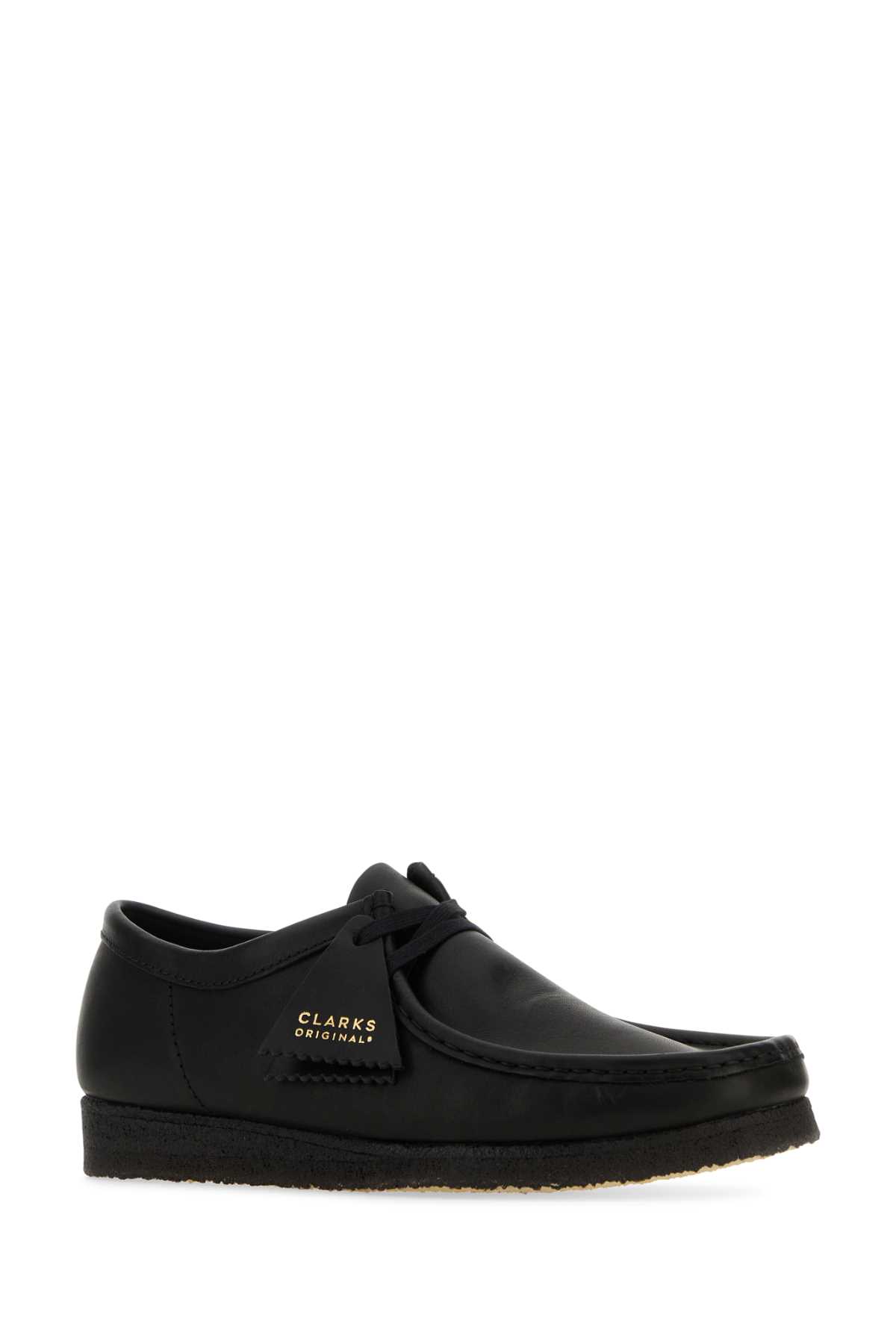 Clarks Black Leather Wallabee Ankle Boots In Blackleather