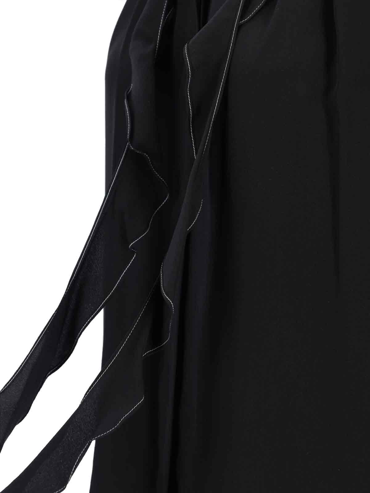 Victoria Beckham Shirt With Ruffles In Black