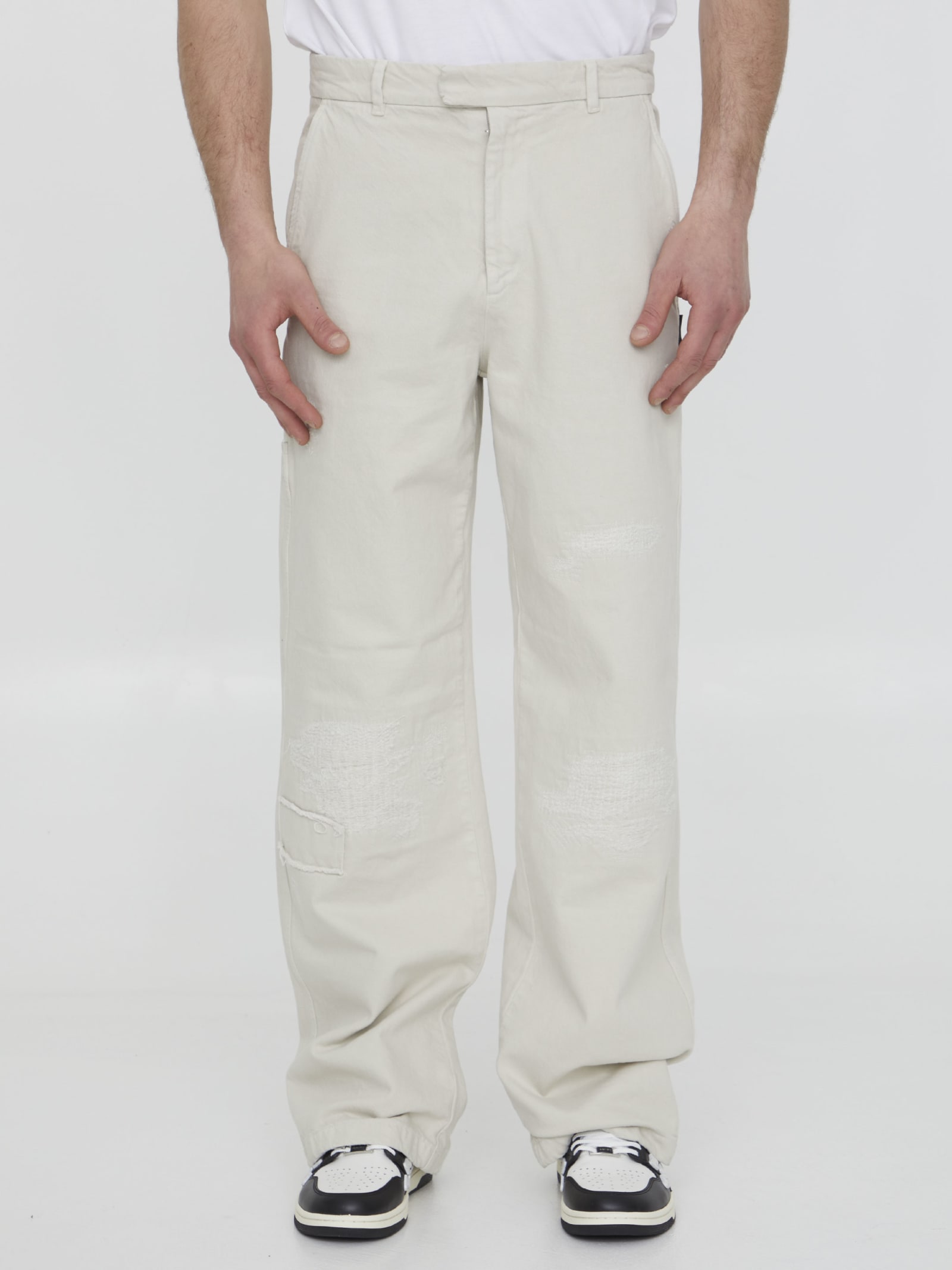AMIRI Cream-colored Denim Jeans