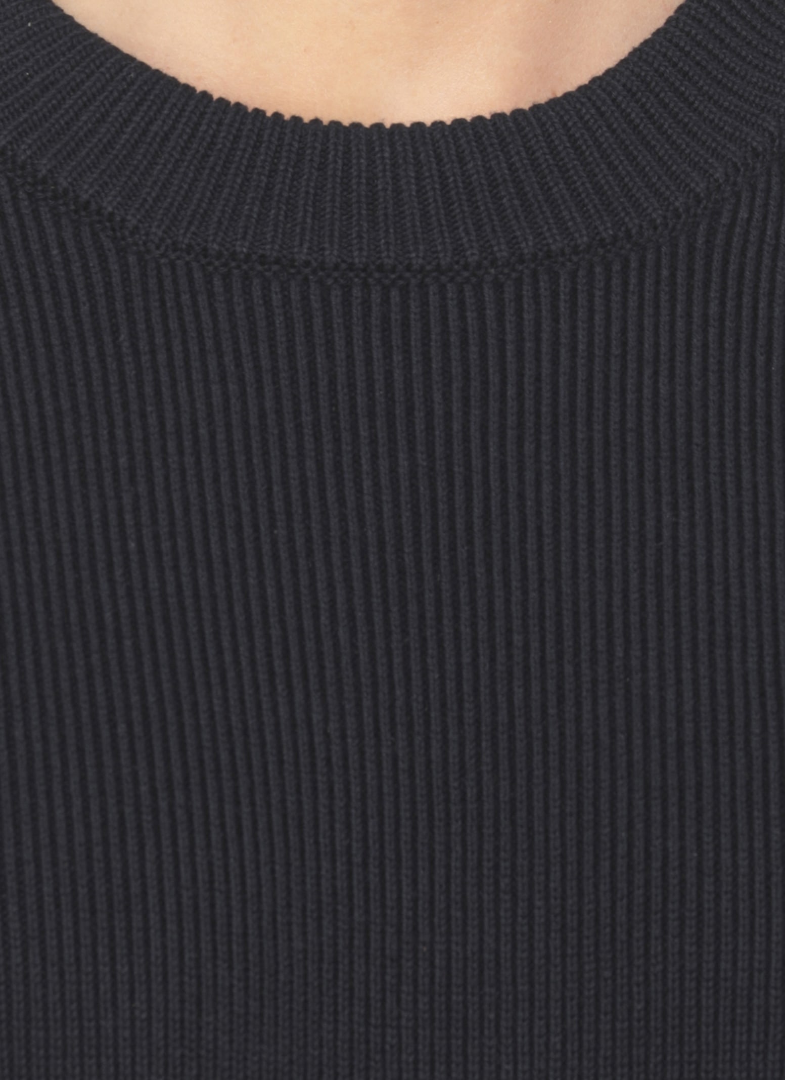 Golden Goose Black Merino Wool Sweater With Golden Applications For Women In Blue
