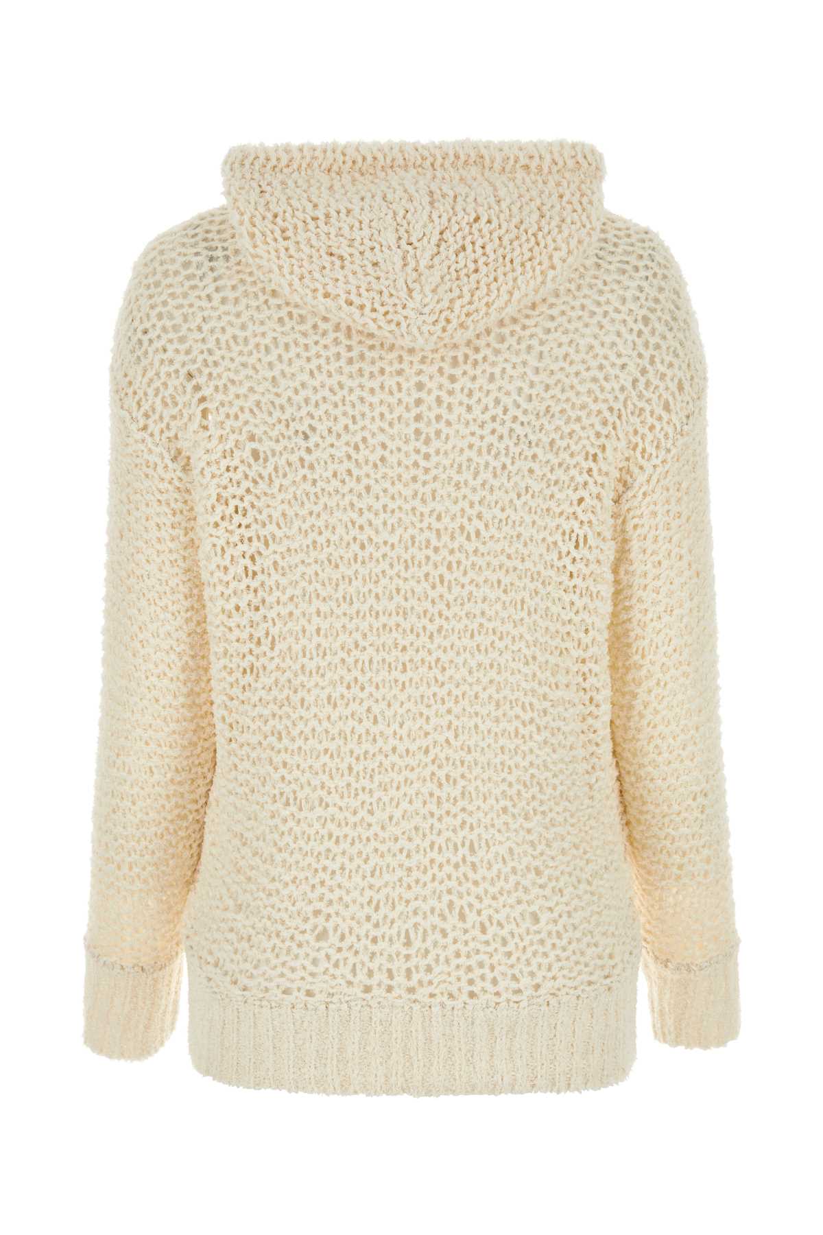 Marant Etoile Ivory Cotton Blend Idony Sweatshirt In Beige