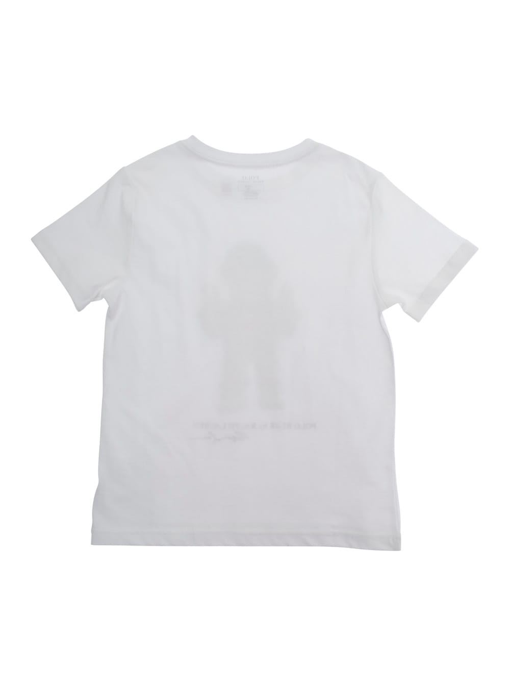 Polo Ralph Lauren White Crewneck T-shirt With Maxi Logo Print On The Front And Logo Lettering On The Front In Cotton B In White