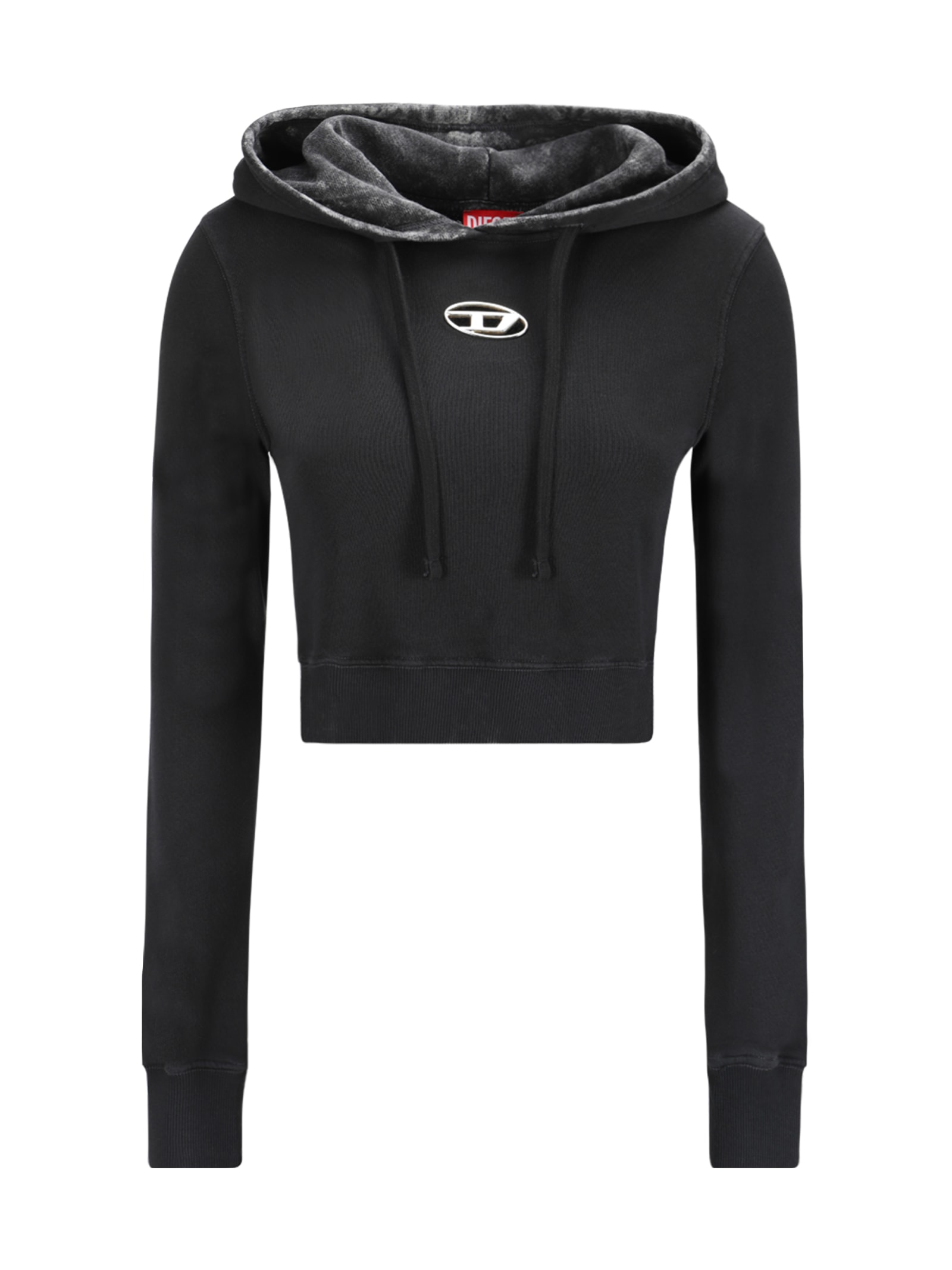 Shop Diesel Hoodie Fleece In Black