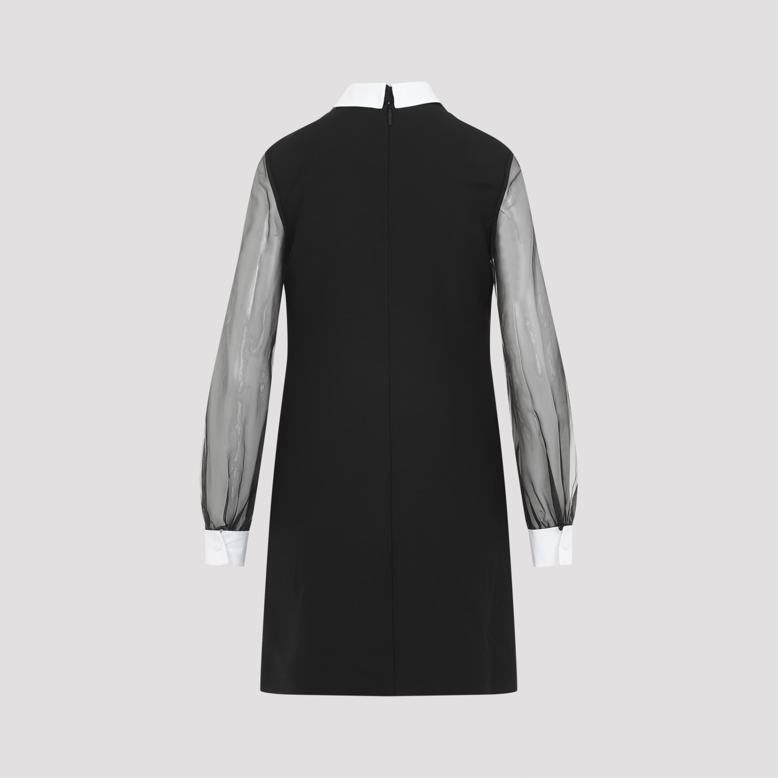 Shop Valentino Mini Smoking Dress In Ni Nero Bianco
